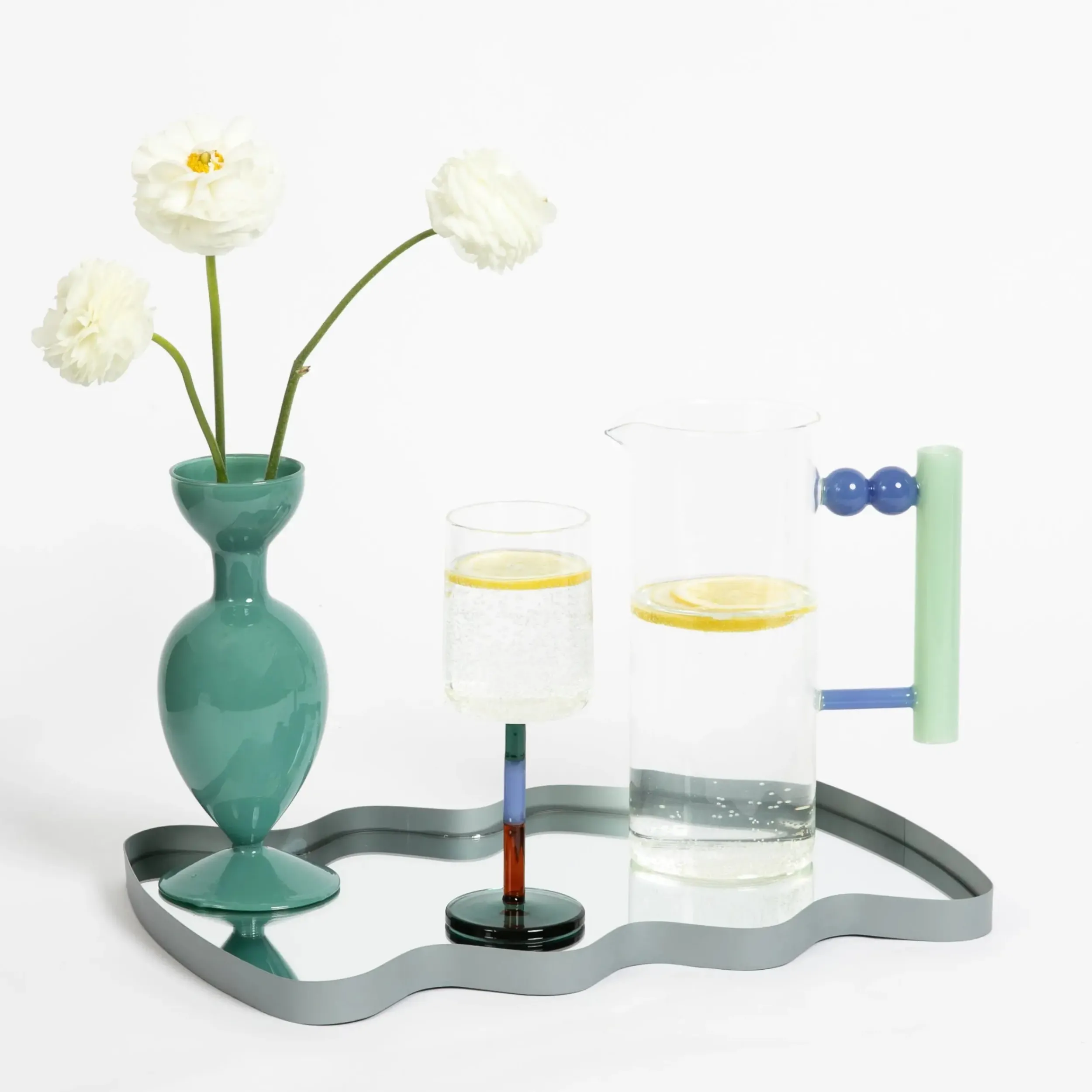 Apollo Milk Glass Vase Green | GigiandTom Best