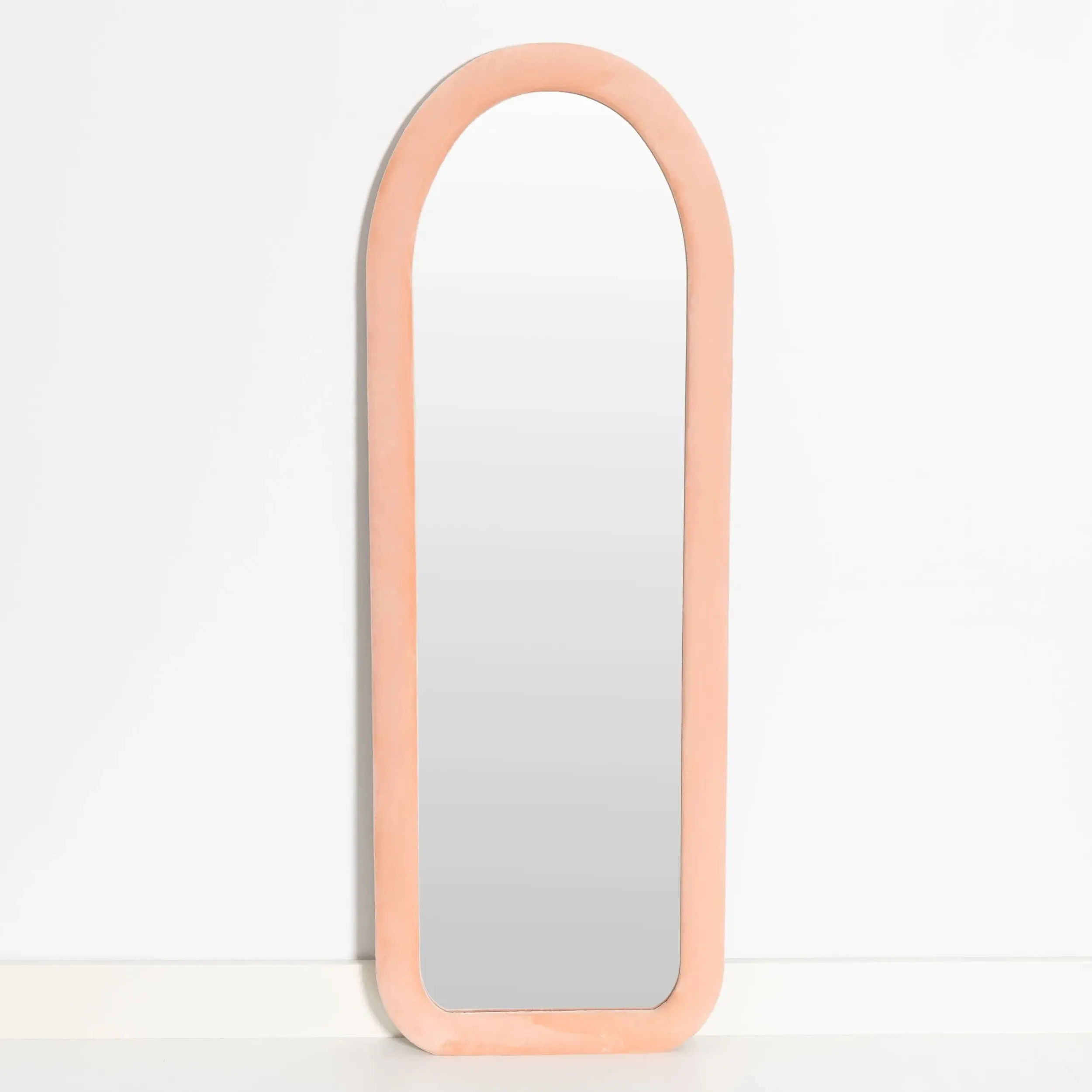 Archway Velvet Full Length Mirror Peach | GigiandTom Outlet