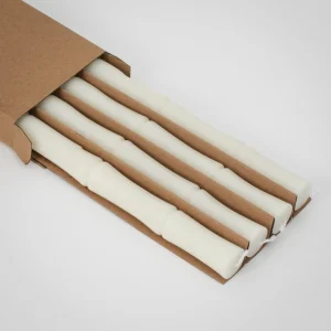 Bamboo Taper Candle 4 Pack White | GigiandTom Cheap