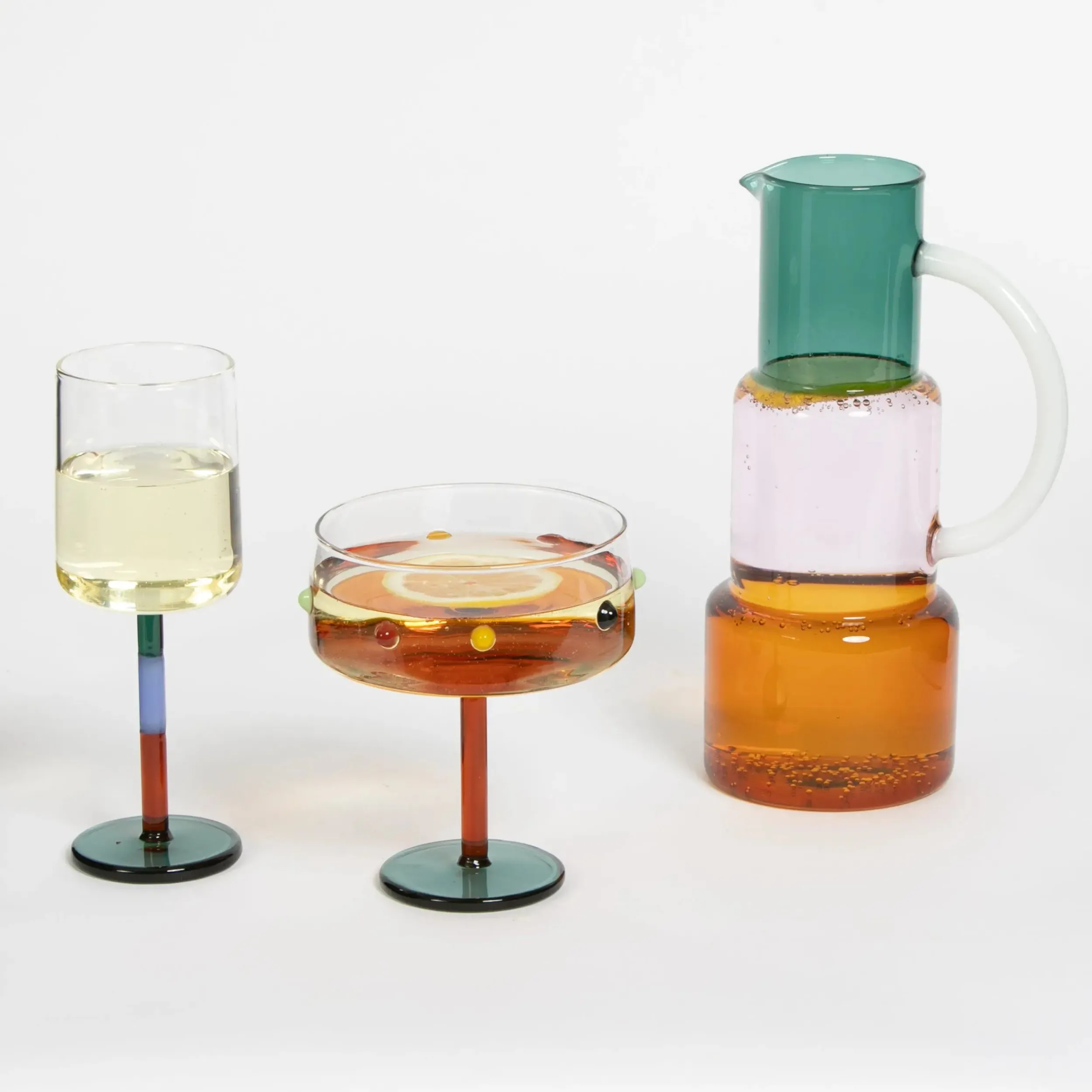 Beatnik Multicolour Glass Pitcher | GigiandTom New
