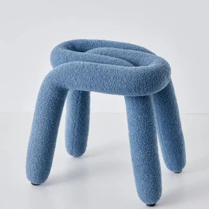 Berber Stool Boucle Blue | GigiandTom Store