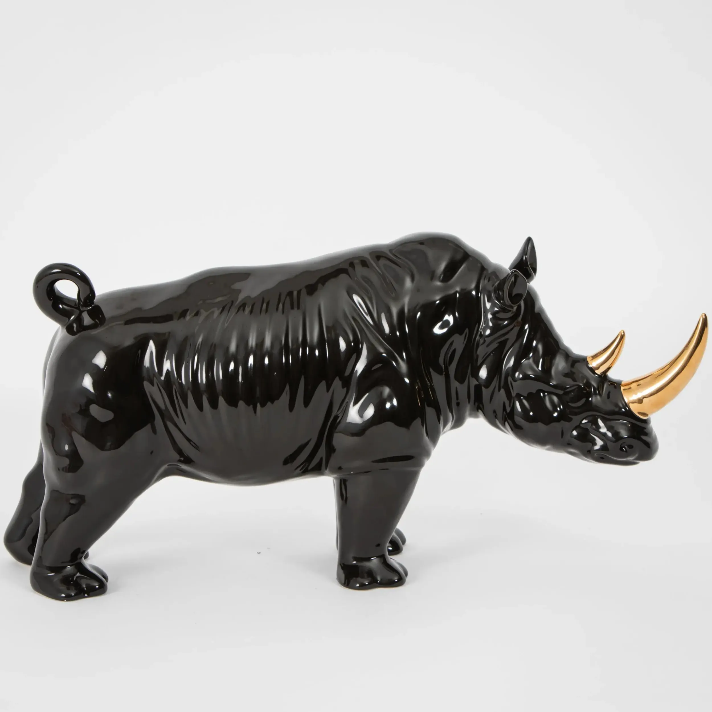 Black Rhino Ceramic Sculpture | GigiandTom Online