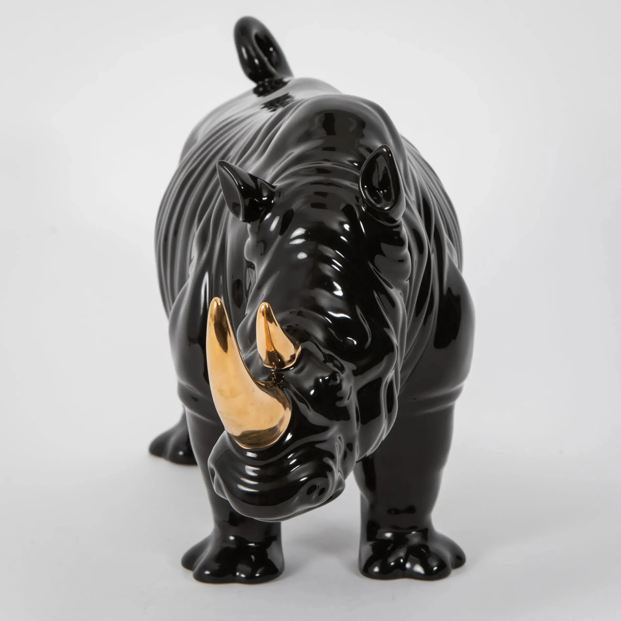 Black Rhino Ceramic Sculpture | GigiandTom Online