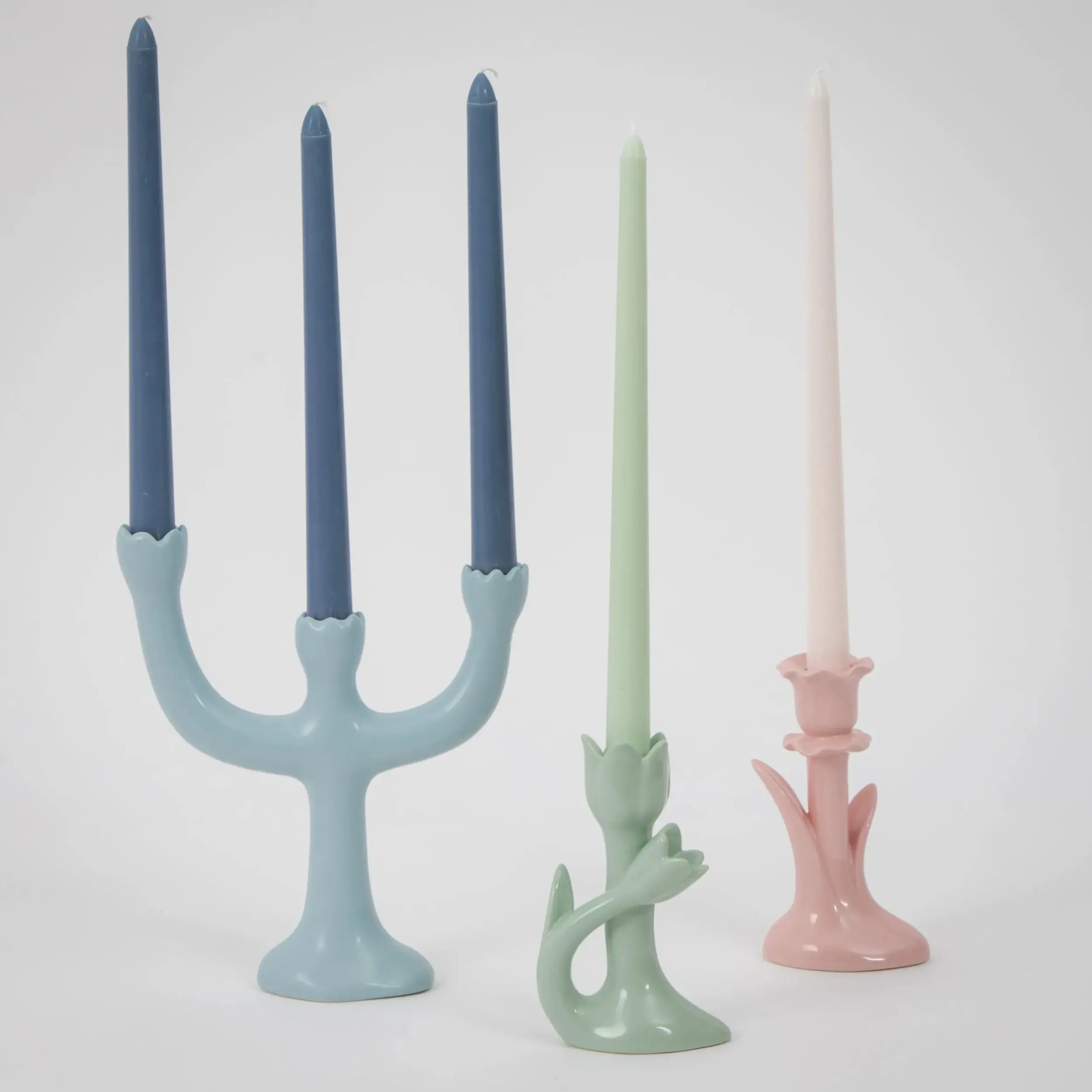 Bluebell Ceramic Taper Candle Candelabra | GigiandTom Discount