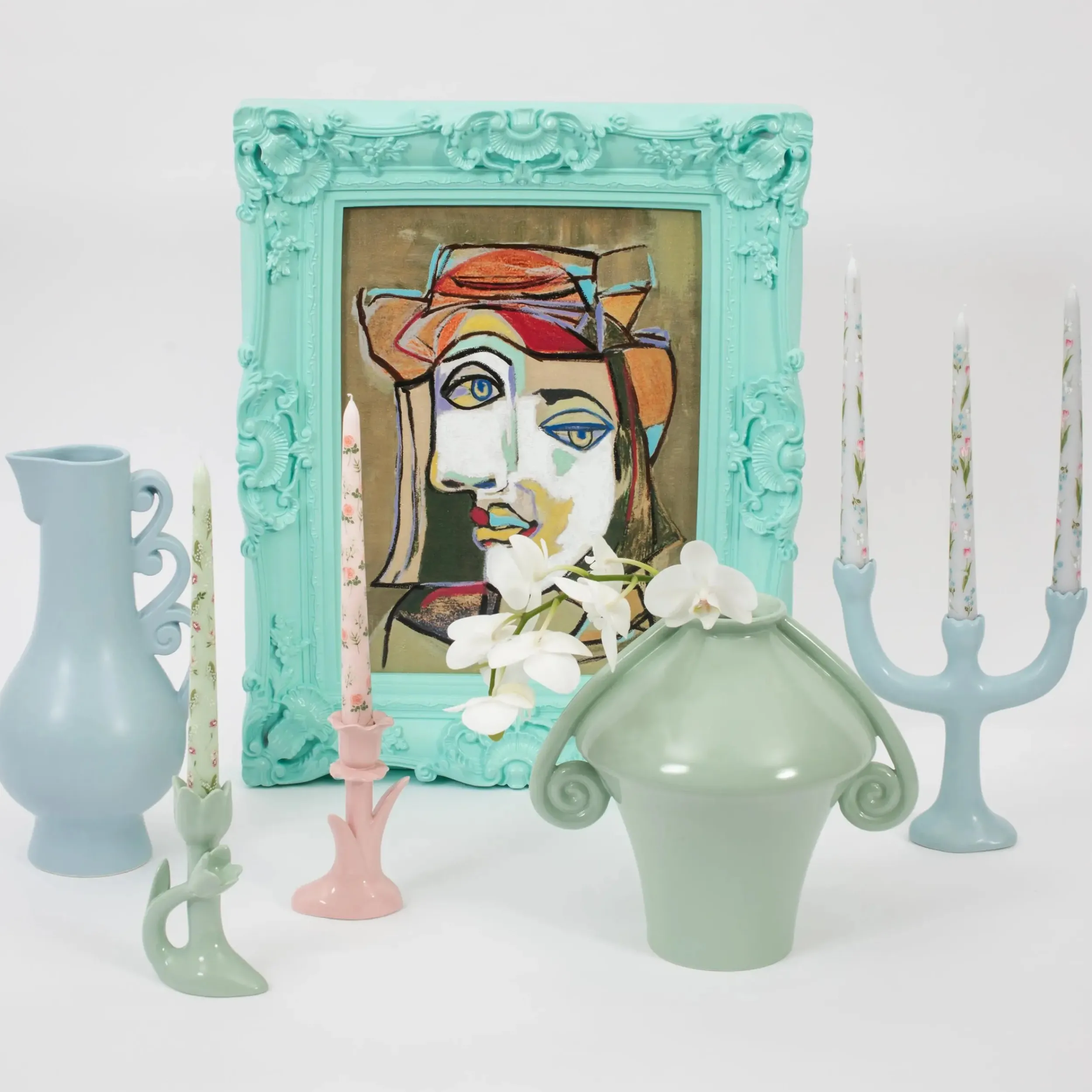 Bluebell Ceramic Taper Candle Candelabra | GigiandTom Discount