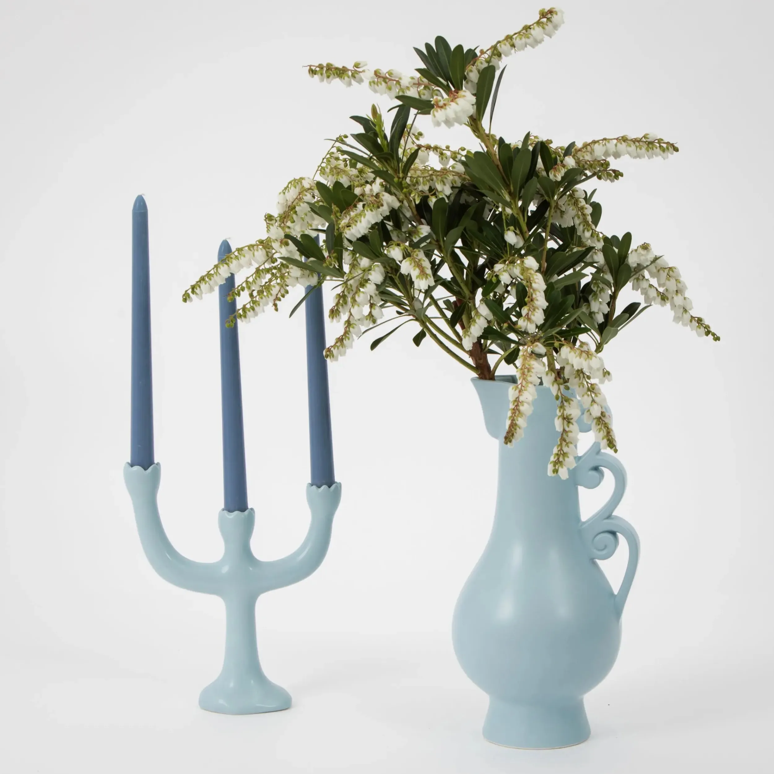 Bluebell Ceramic Taper Candle Candelabra | GigiandTom Discount