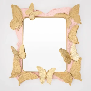Blushing Butterflies Resin Wall Mirror | GigiandTom Best Sale