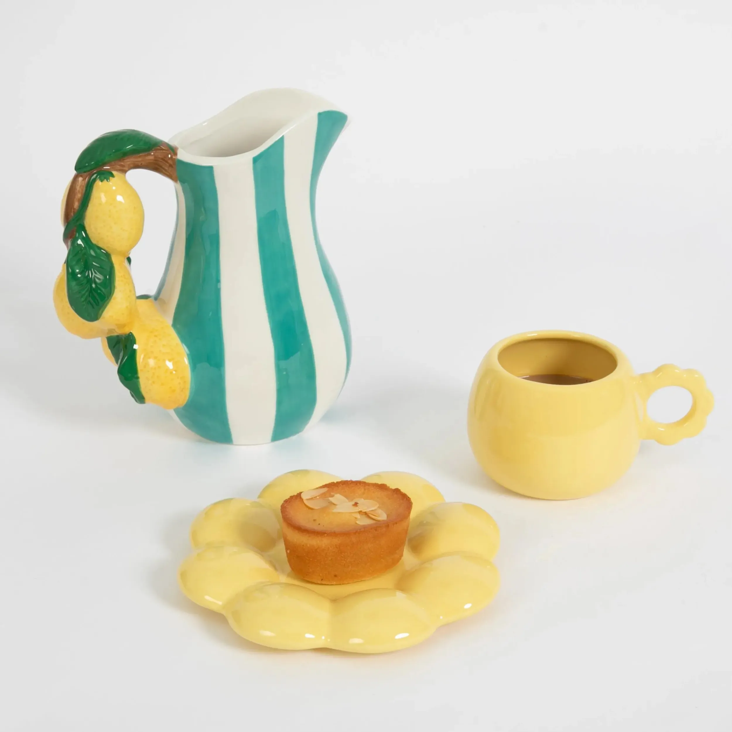 Botanica Ceramic Tea Cup & Saucer Yellow | GigiandTom Cheap