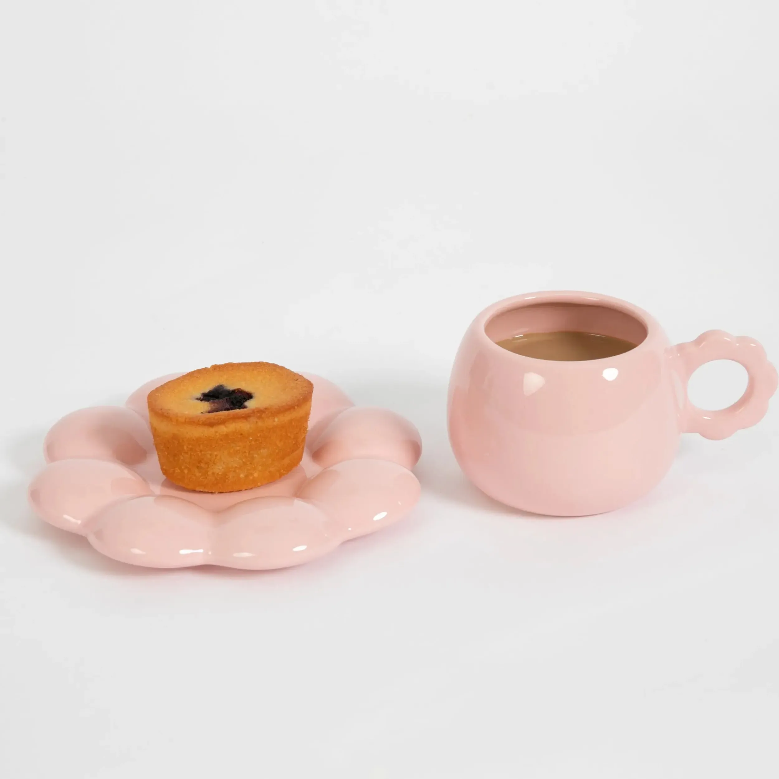 Botanica Ceramic Tea Cup & Saucer Pink | GigiandTom Hot