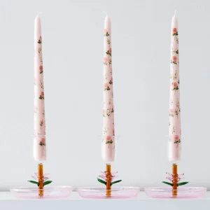 Bouquet Soy Taper Candle 4 Pack Pink | GigiandTom New