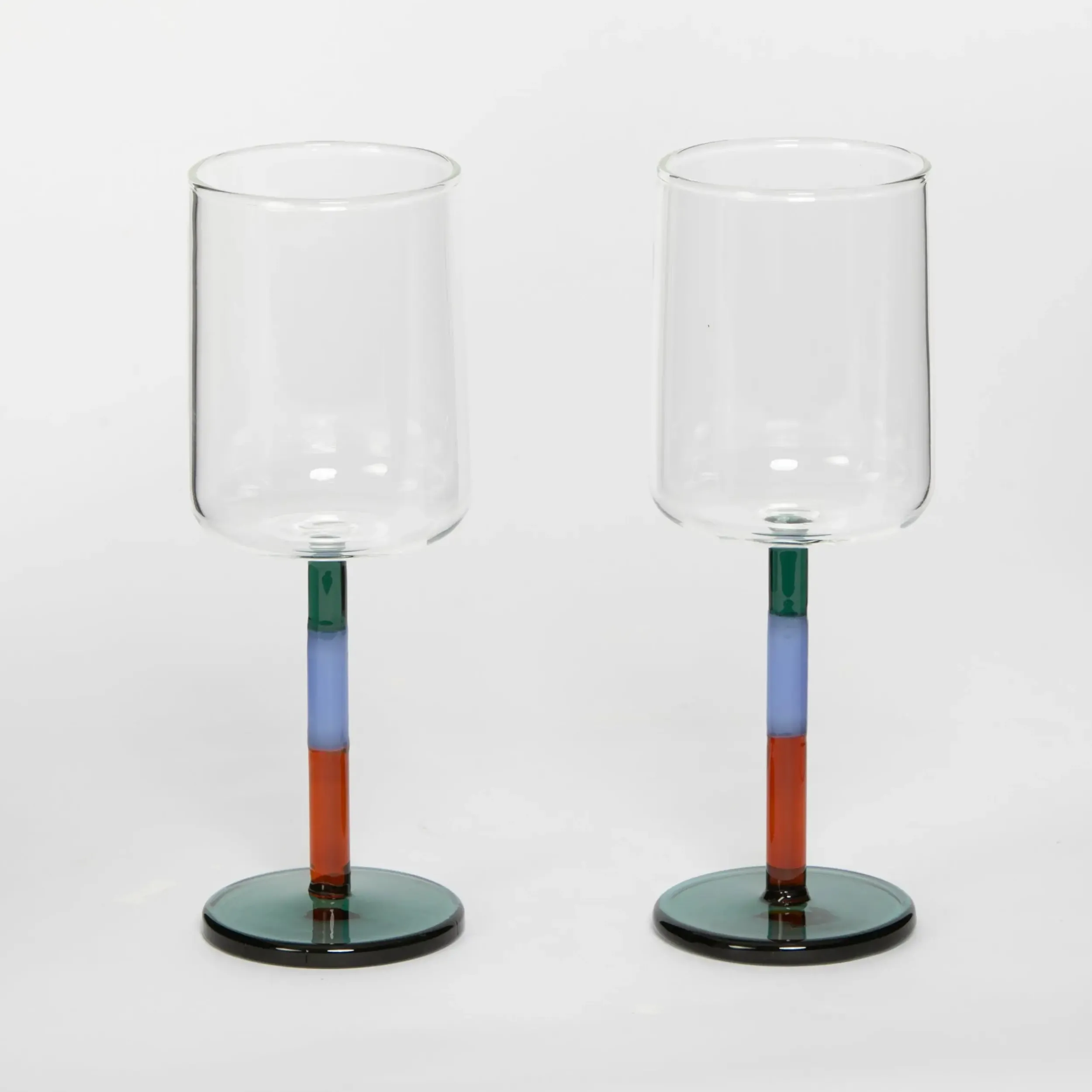 Byblos Wine Glass Set of 2 Blue/Amber | GigiandTom Best Sale