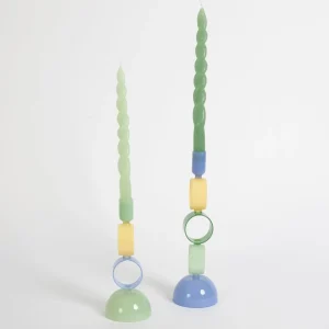 Compass Glass Candle Holder Set of 2 | GigiandTom Clearance