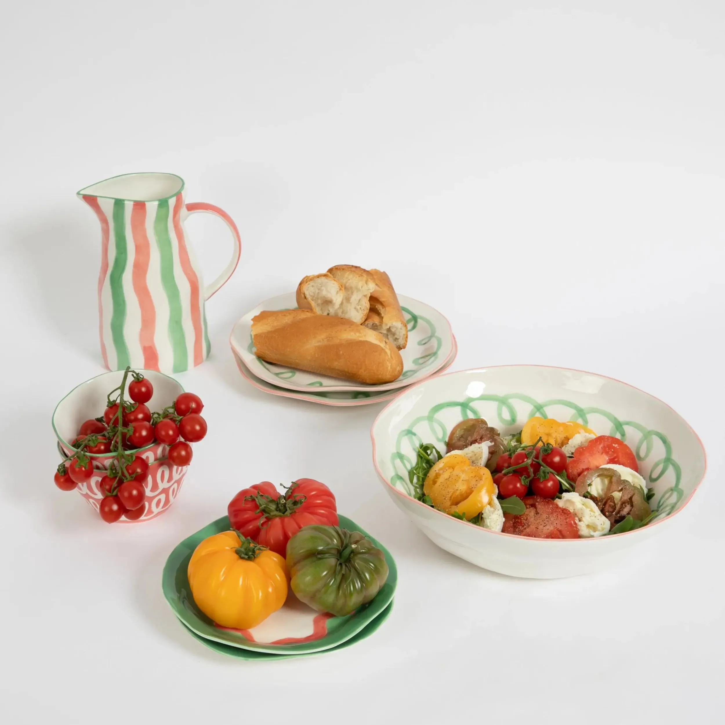 Curly Wurly Ceramic Serving Bowl Green | GigiandTom Store