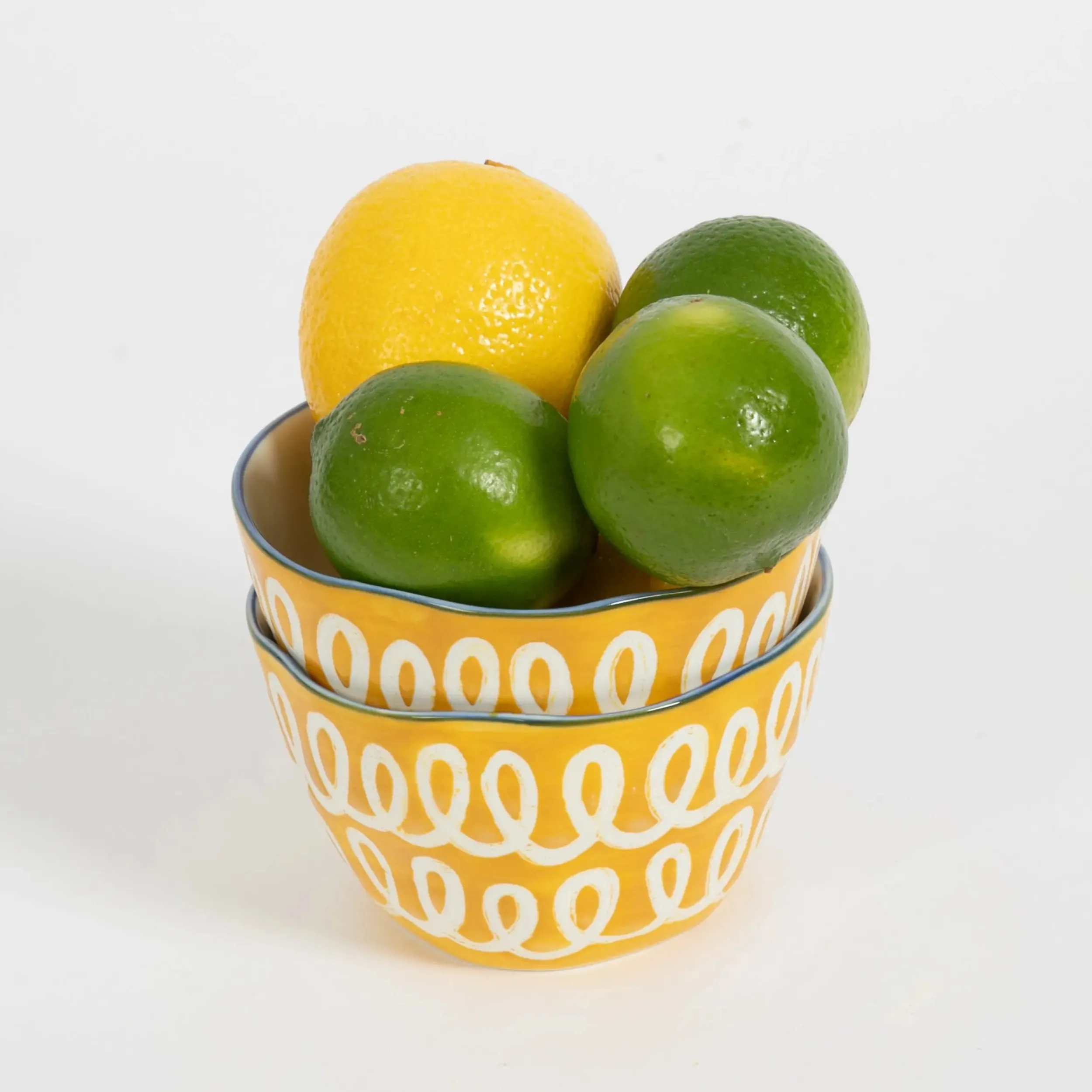 Curly Wurly Ceramic Side Bowl Set of 2 Yellow | GigiandTom Discount
