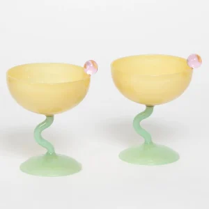 Droplet Swirled Cocktail Glass Set of 2 | GigiandTom Online