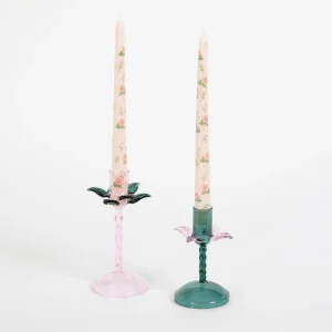 Fleur Glass Candle Holder Set of 2 | GigiandTom Discount