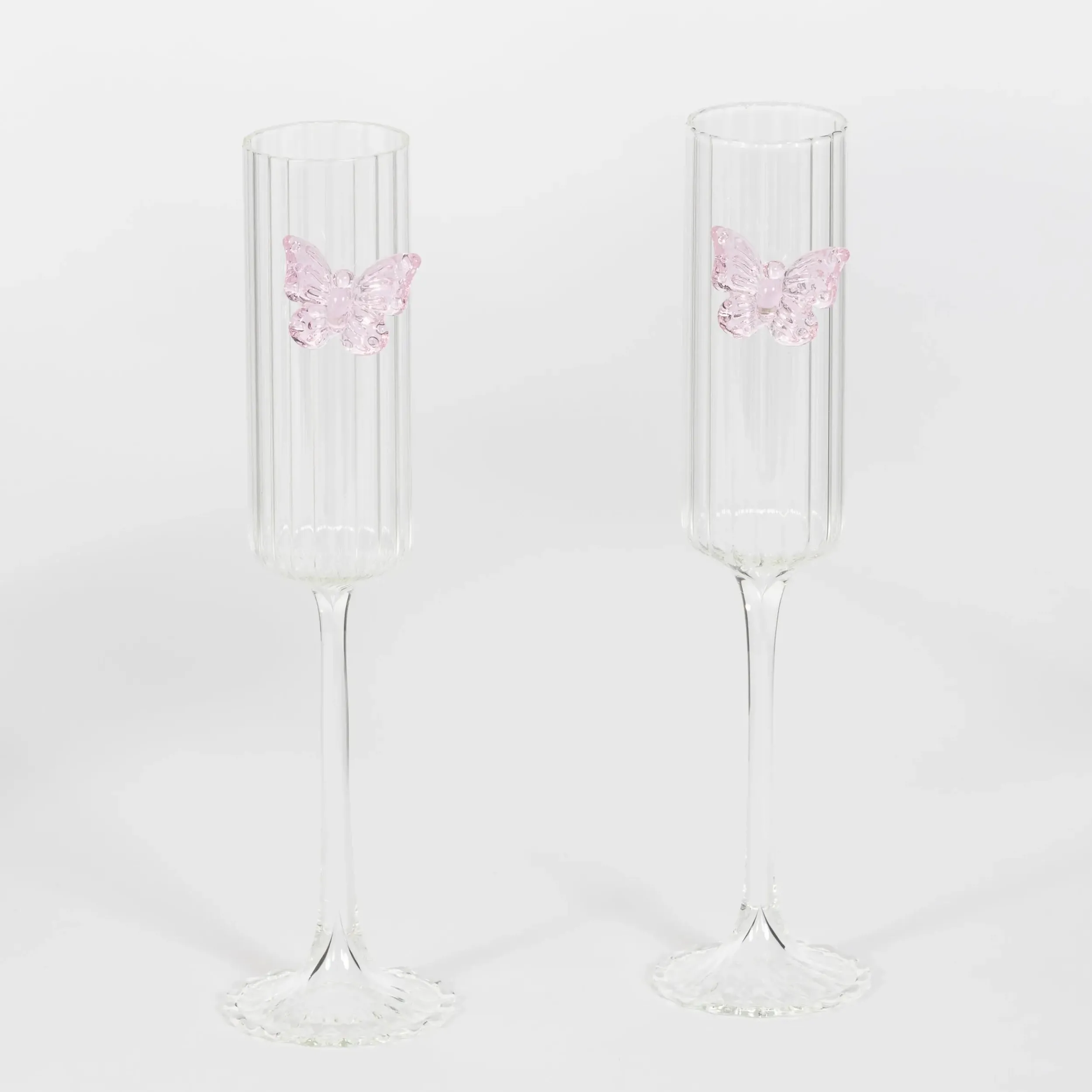 Flutterfly Champagne Cocktail Glass Clear Set | GigiandTom Store