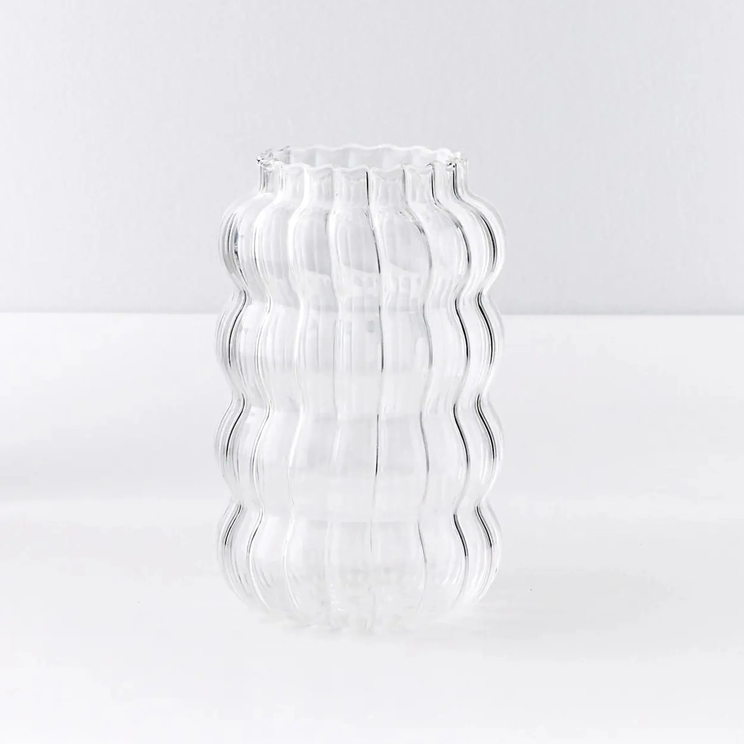 Frappe Ribbed Glass Tumbler Large | GigiandTom Cheap