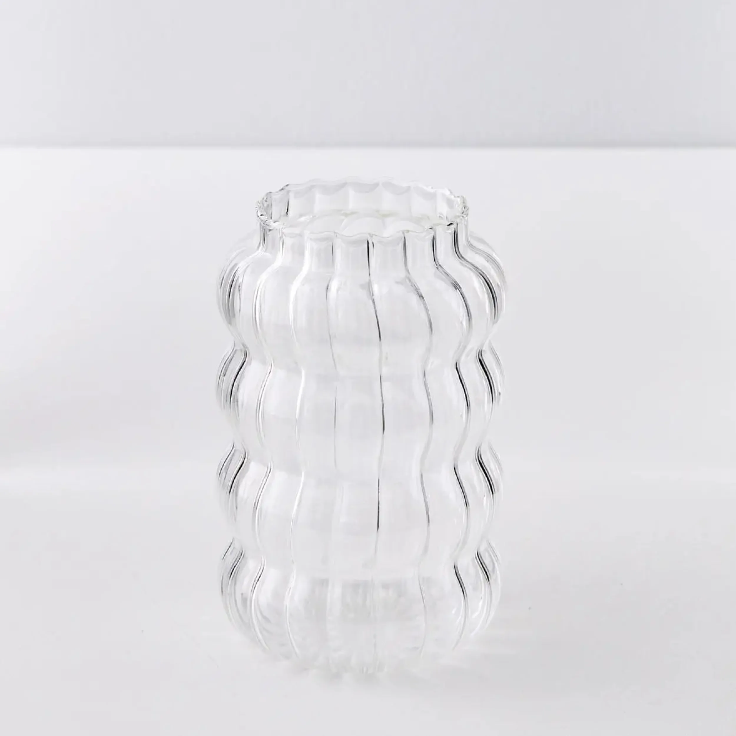Frappe Ribbed Glass Tumbler Large | GigiandTom Cheap