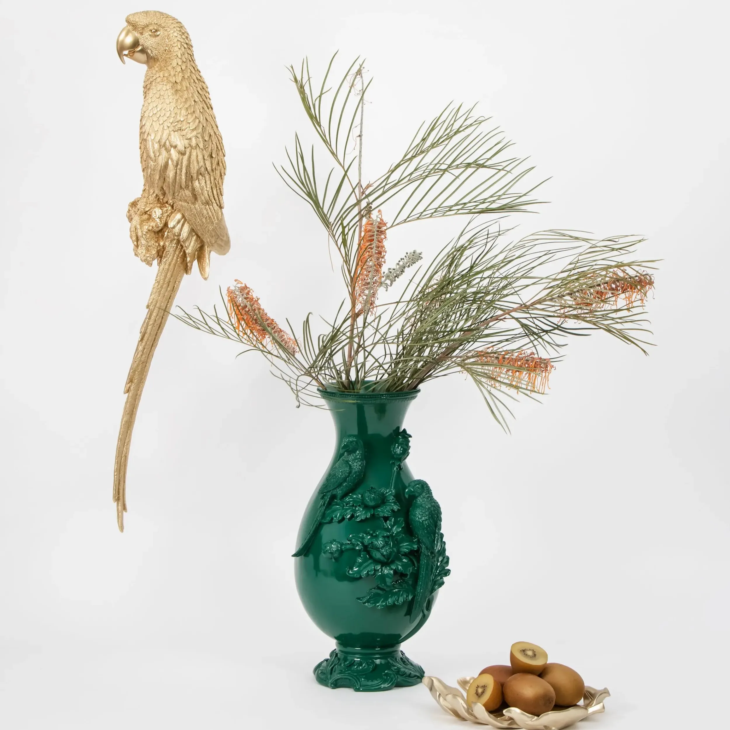 Gilded Gold Leaf Resin Decorative Tray | GigiandTom Hot