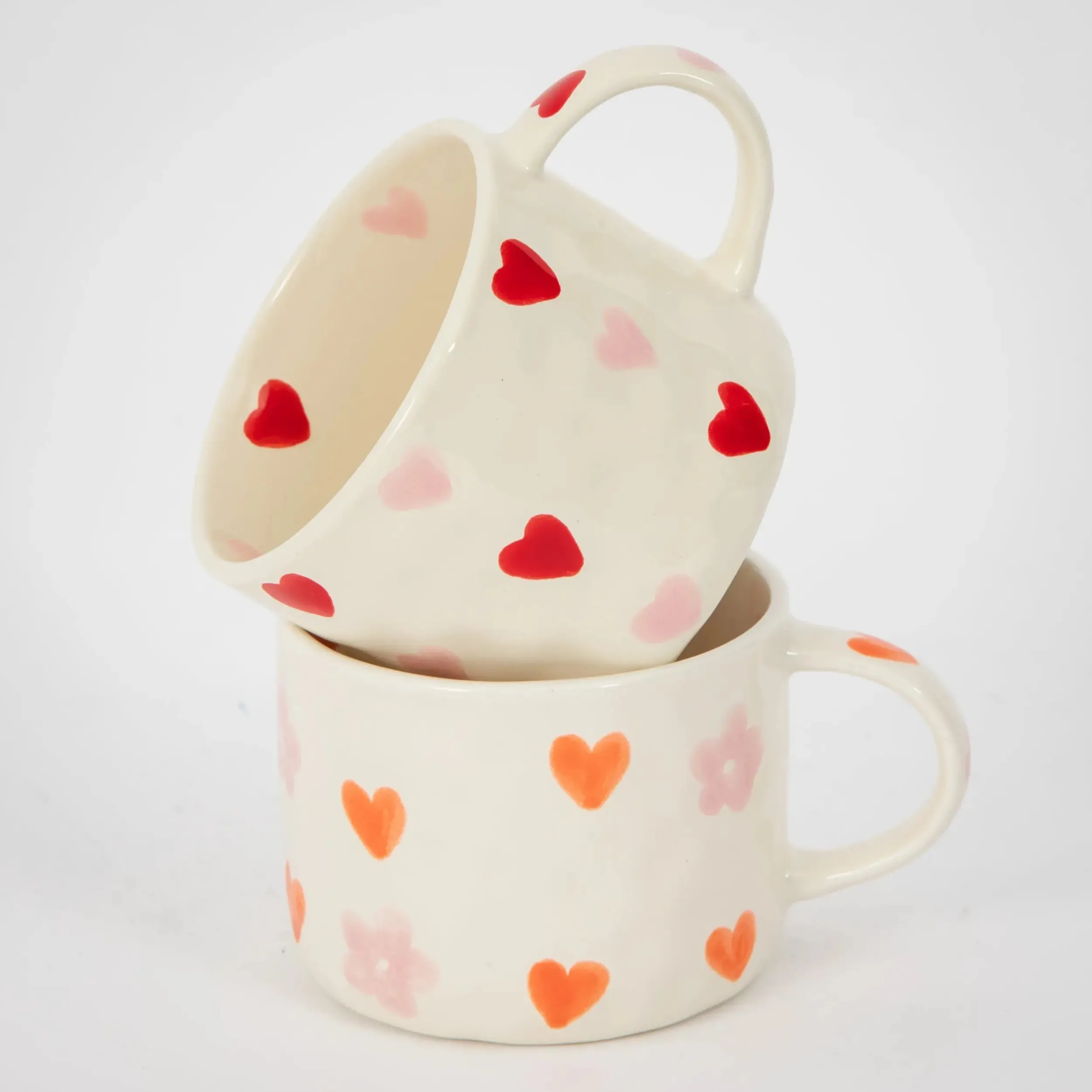 Heartfelt Ceramic Mug Orange Pink | GigiandTom Best Sale