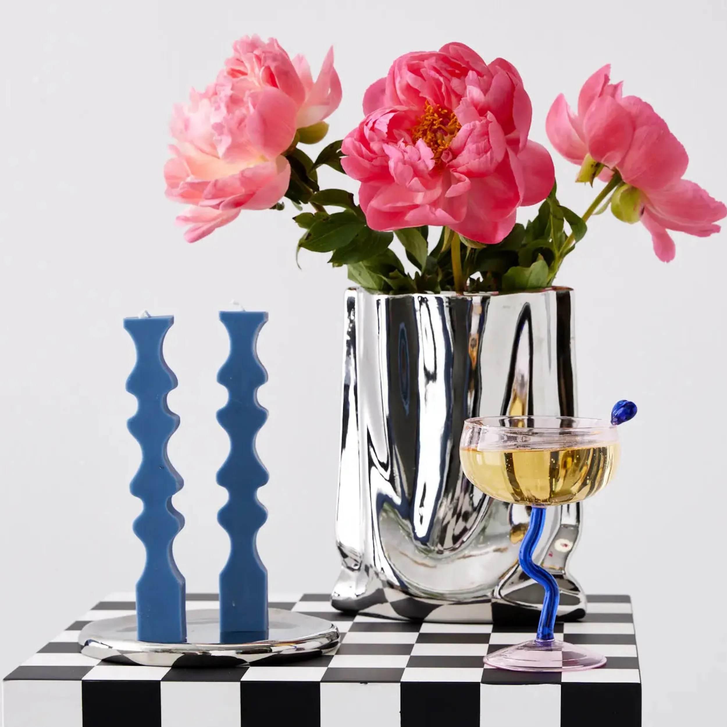 Inset Taper Candle Navy 2 Pack | GigiandTom Fashion