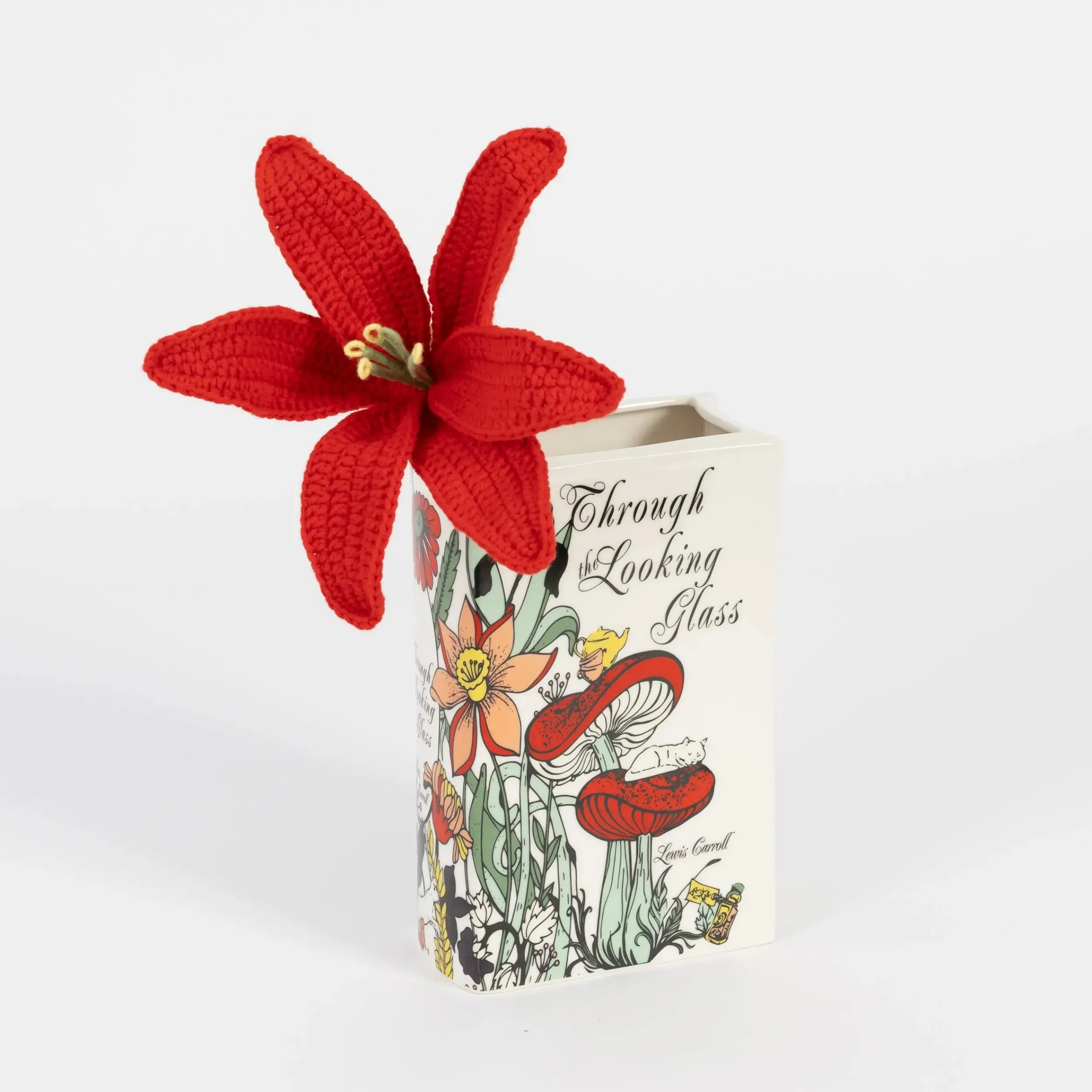 Iris Hand Knitted Crochet Flower Red | GigiandTom Best