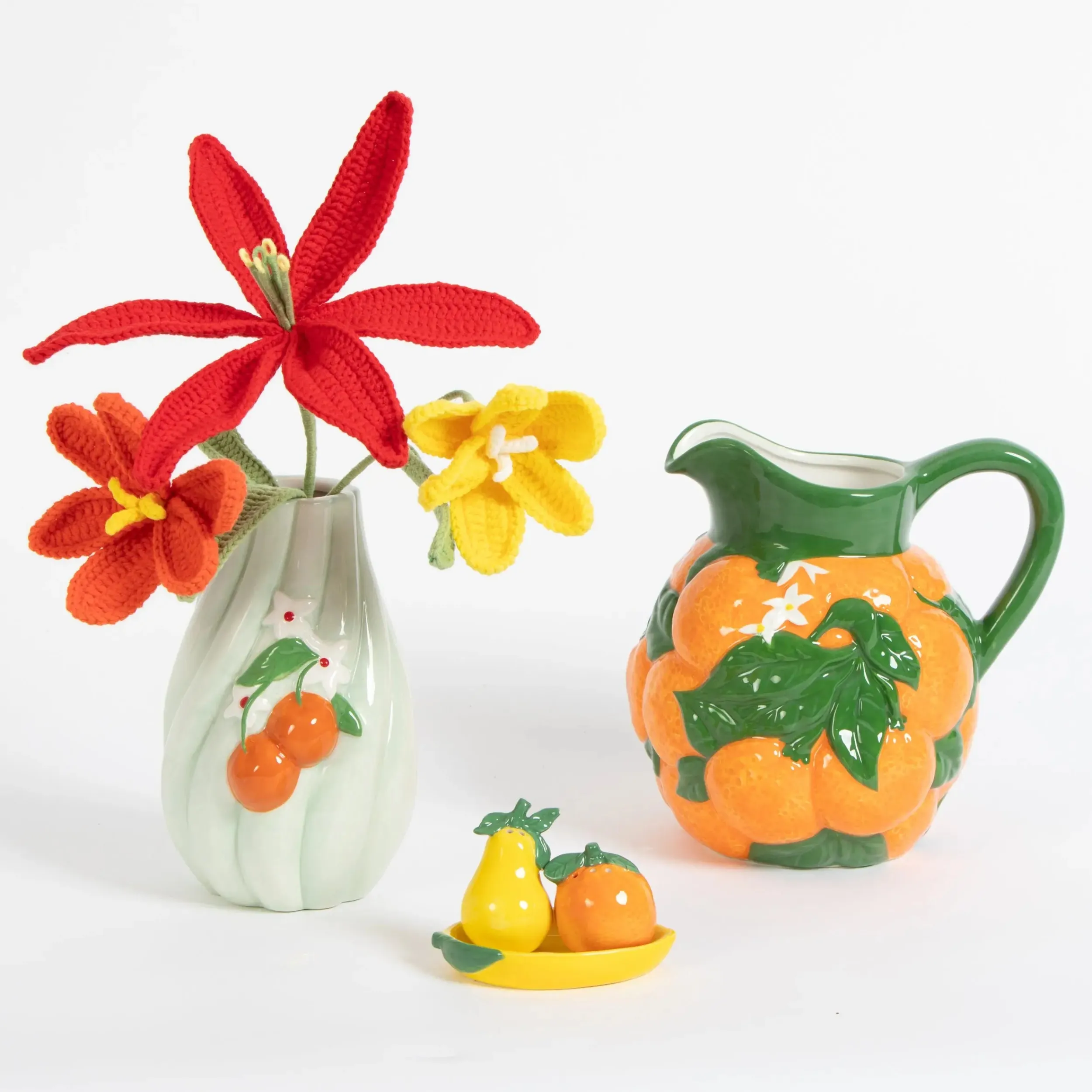 Iris Hand Knitted Crochet Flower Red | GigiandTom Best