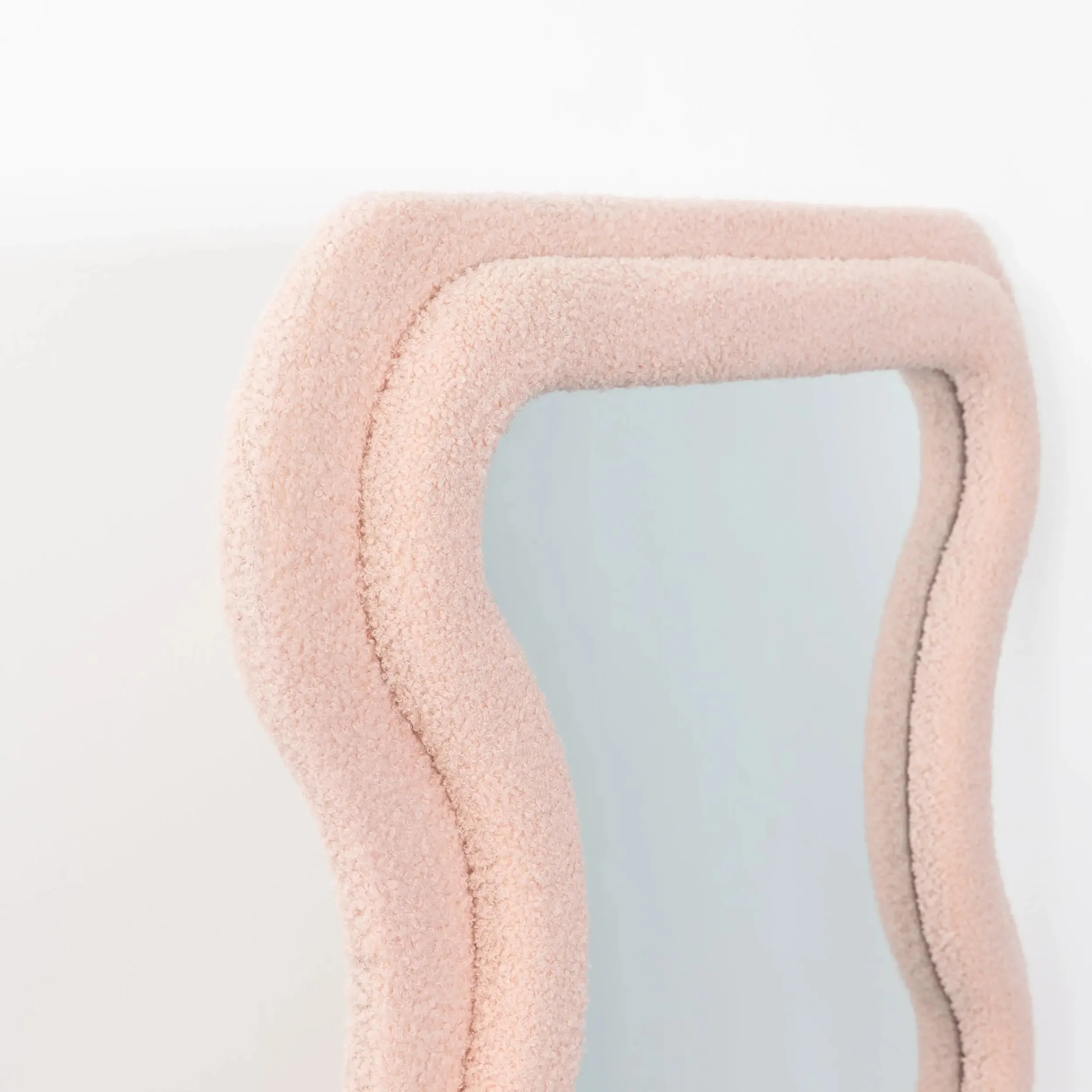 Kinked Wavy Boucle Full Length Mirror Pink | GigiandTom Cheap