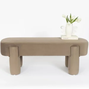 Lego Velvet Bench Seat Taupe | GigiandTom Hot