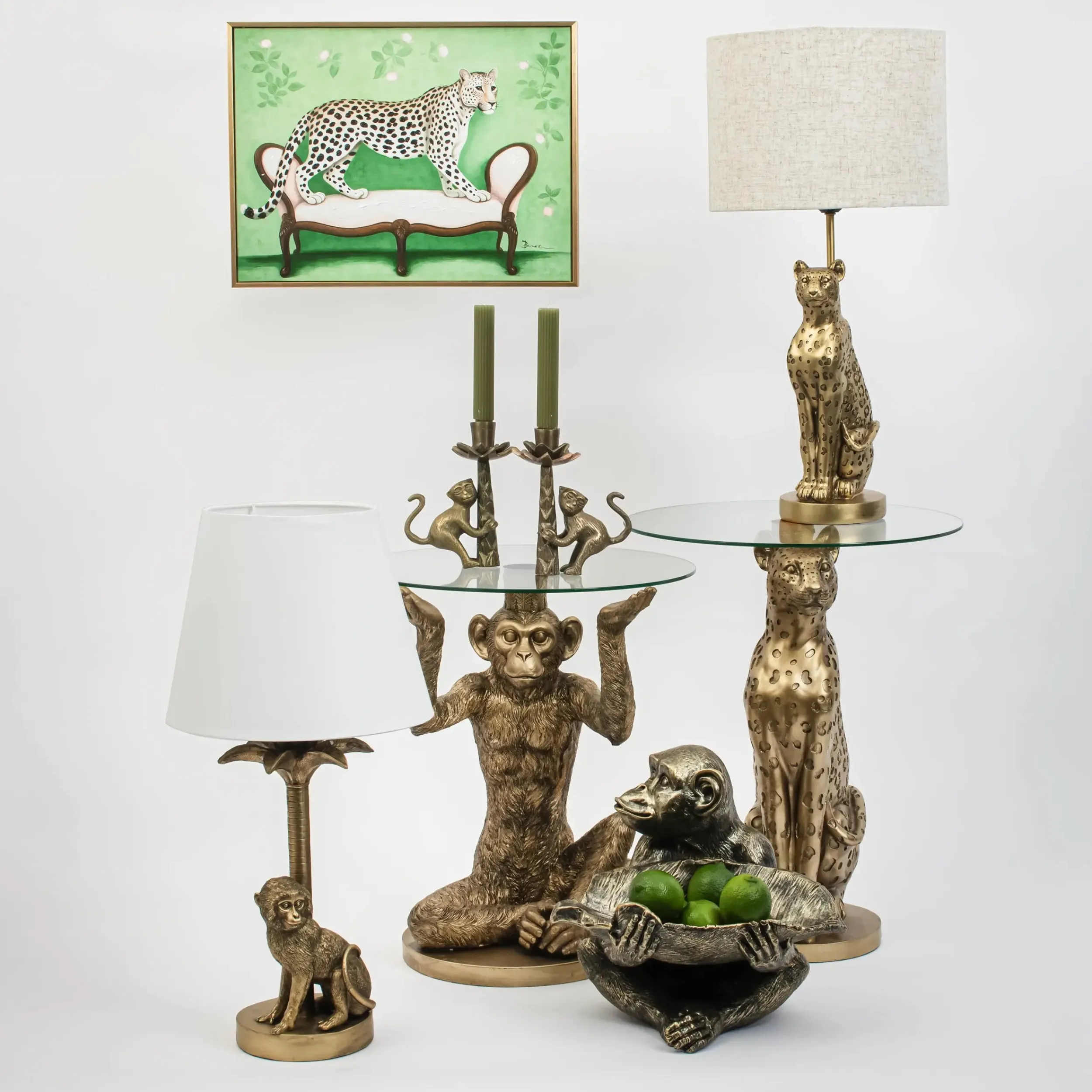 Leon Leopard Resin Table Lamp Gold | GigiandTom Best