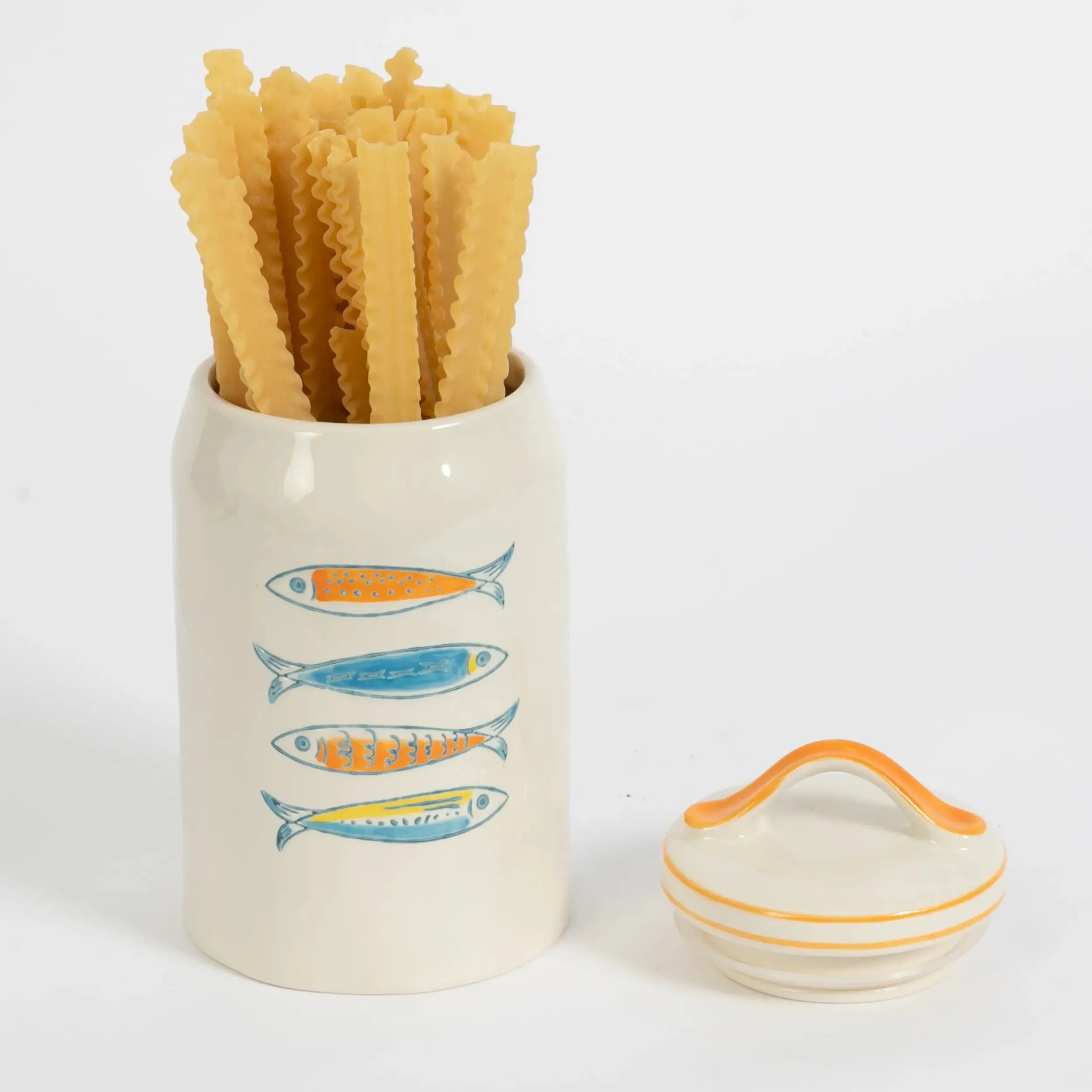 Les Sardines Ceramic Canister Tall | GigiandTom Clearance