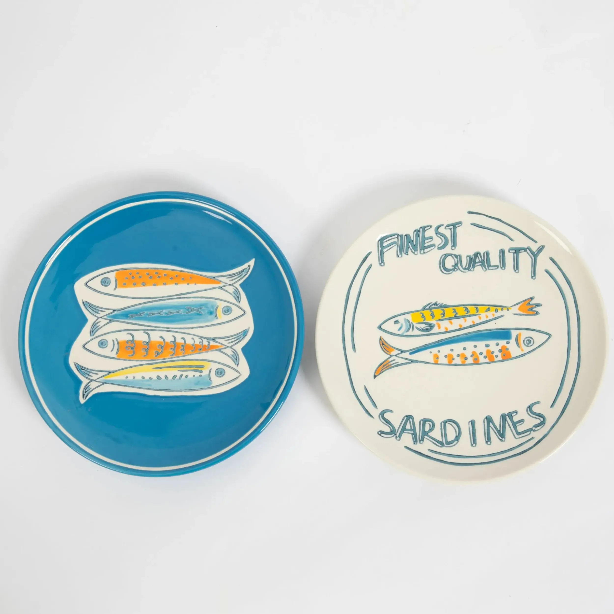 Les Sardines Ceramic Side Plate Set of 2 | GigiandTom Online