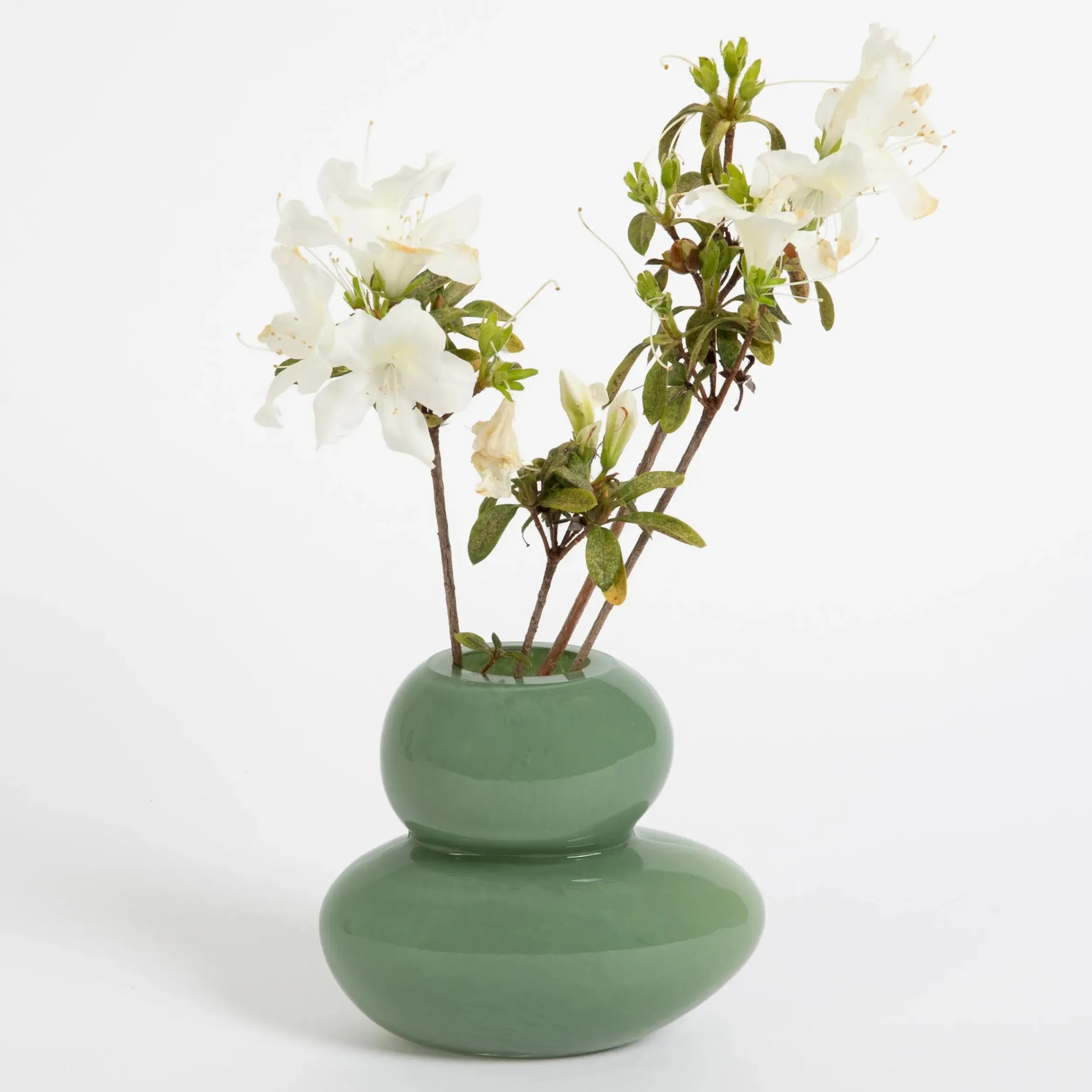 Pebble Glass Bud Vase Green | GigiandTom Discount