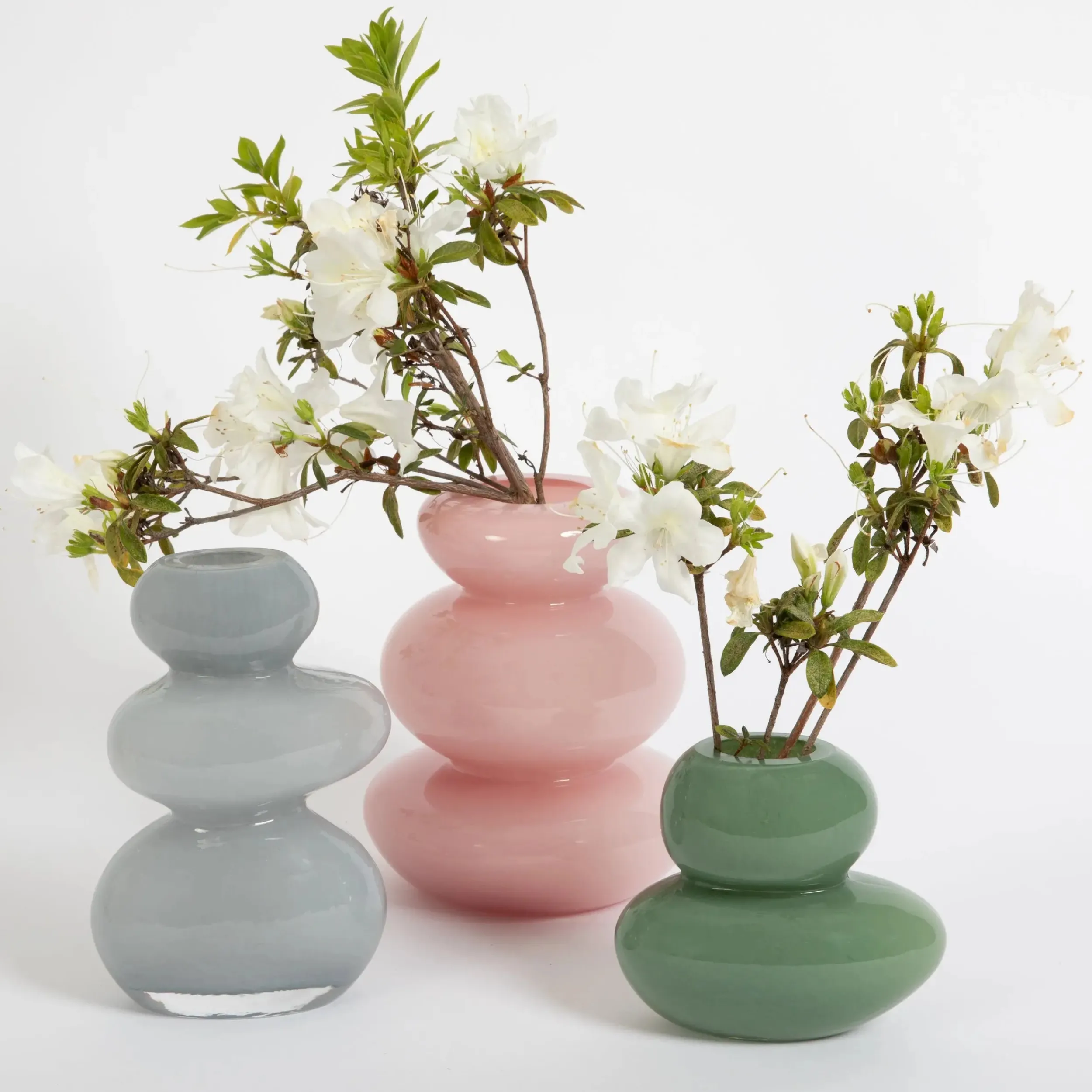 Pebble Glass Bud Vase Green | GigiandTom Discount
