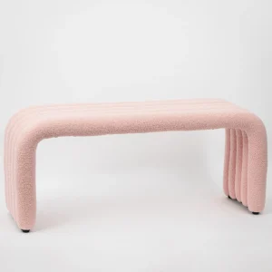 Pipe Dream Boucle Bench Seat Pink | GigiandTom Flash Sale