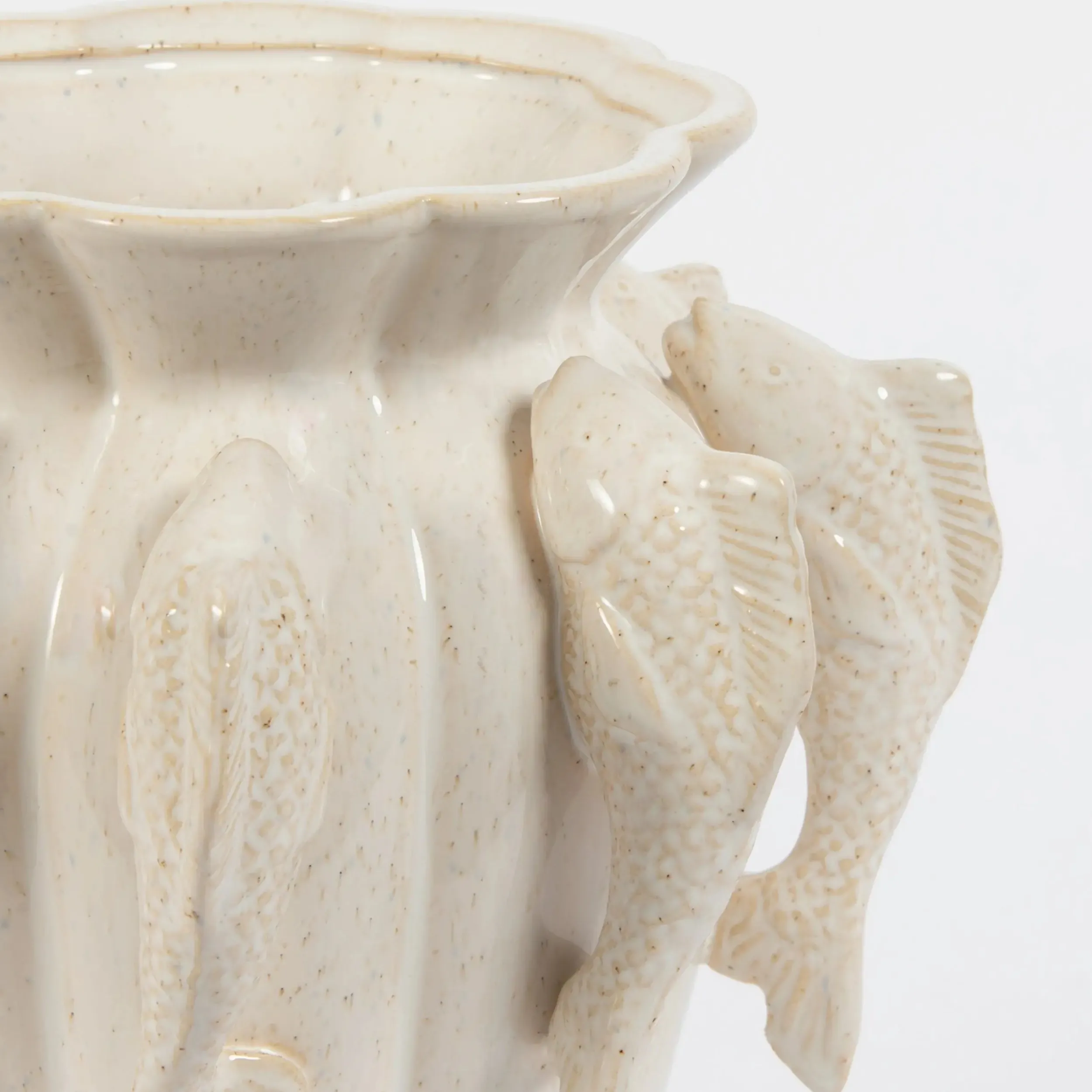 Piscean Ceramic Vase White | GigiandTom New