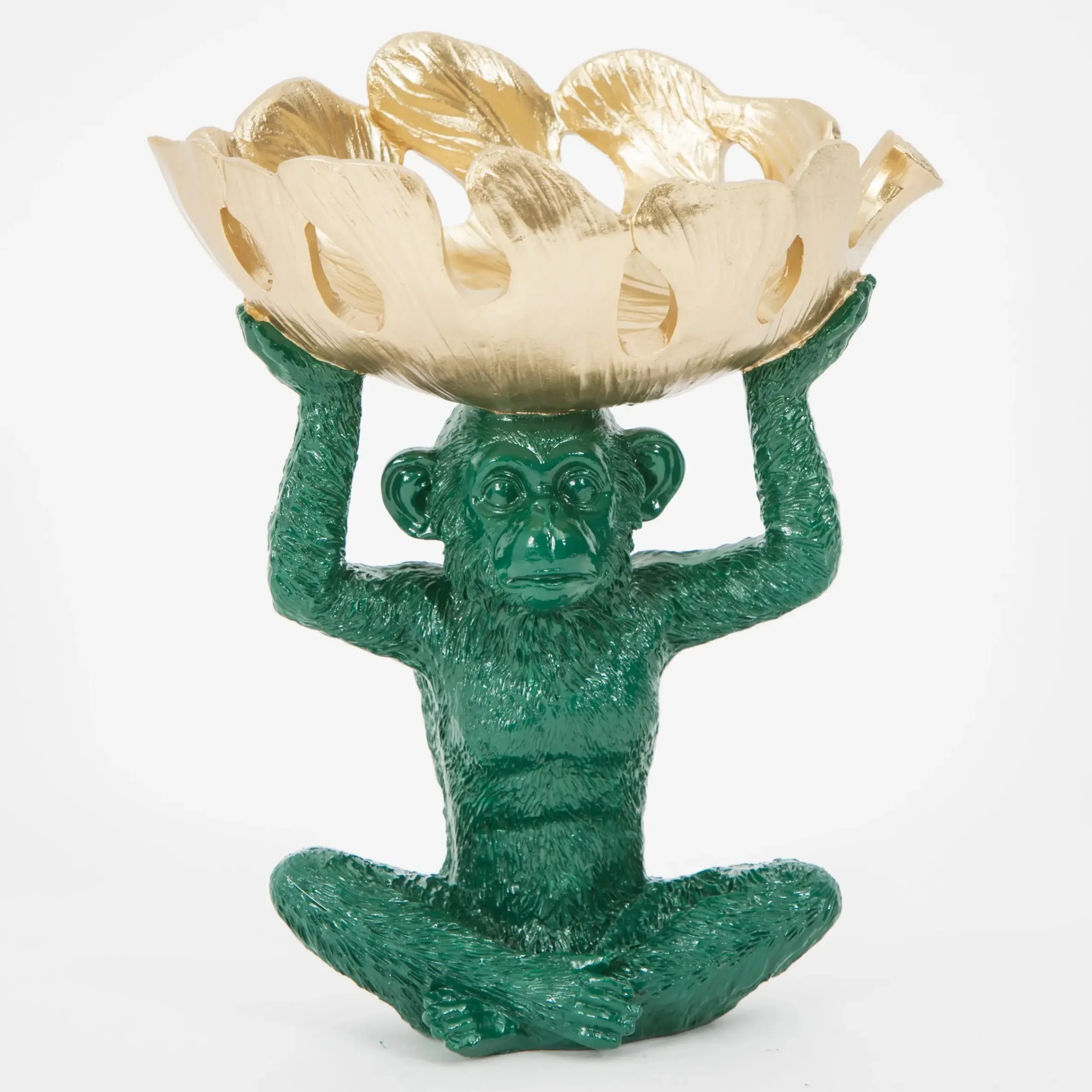 Playful Palm Monkey Resin Sculpture | GigiandTom Outlet