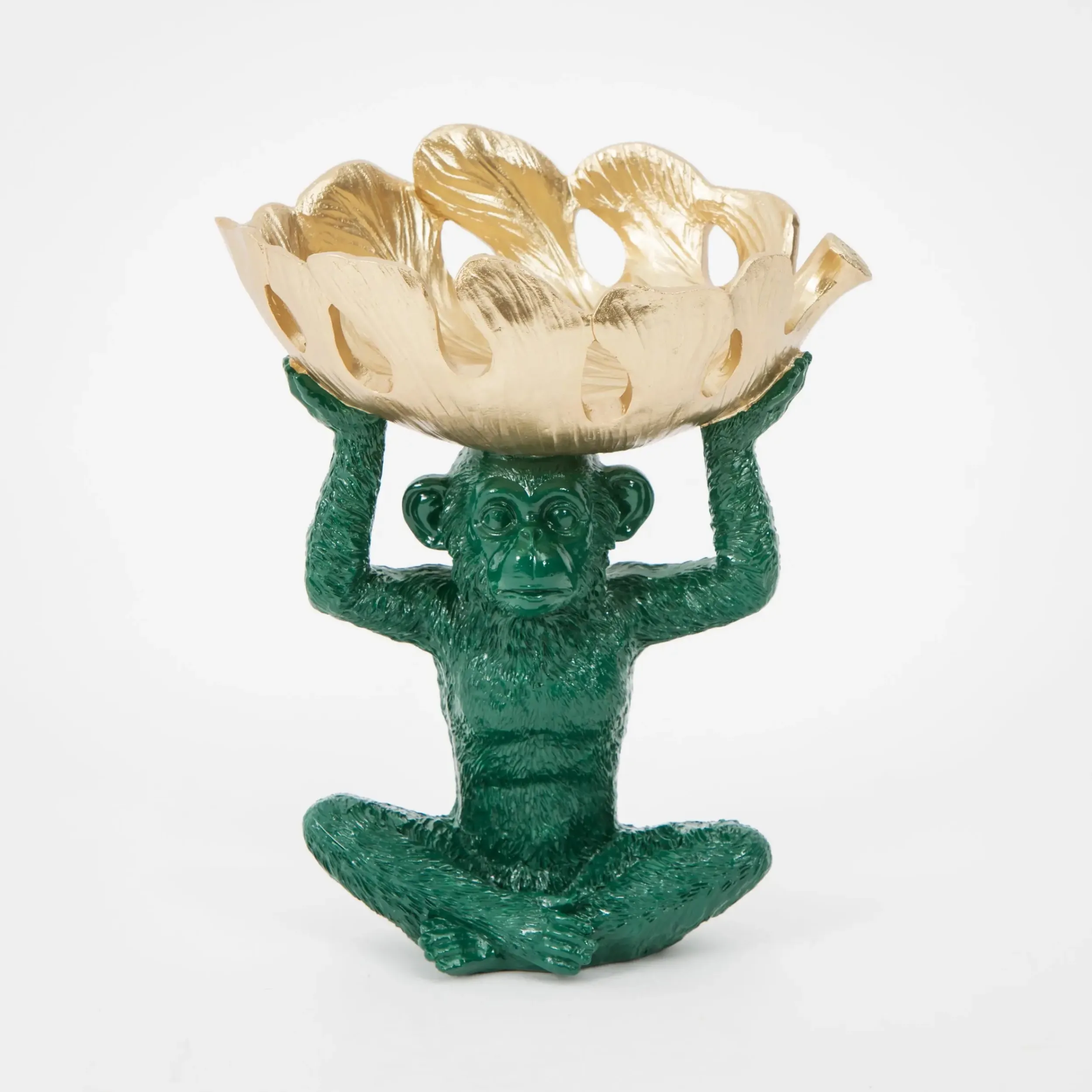 Playful Palm Monkey Resin Sculpture | GigiandTom Outlet