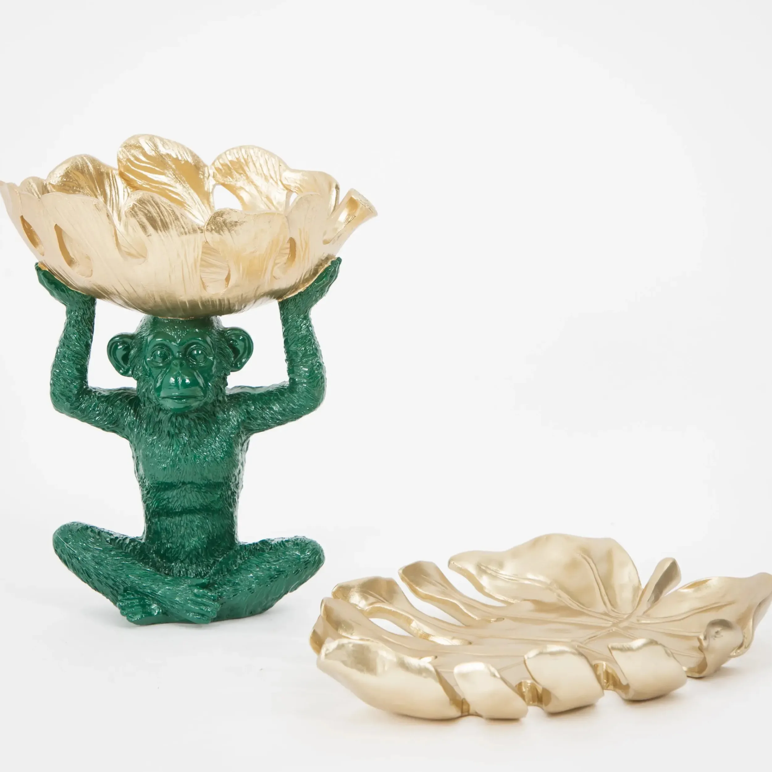 Playful Palm Monkey Resin Sculpture | GigiandTom Outlet