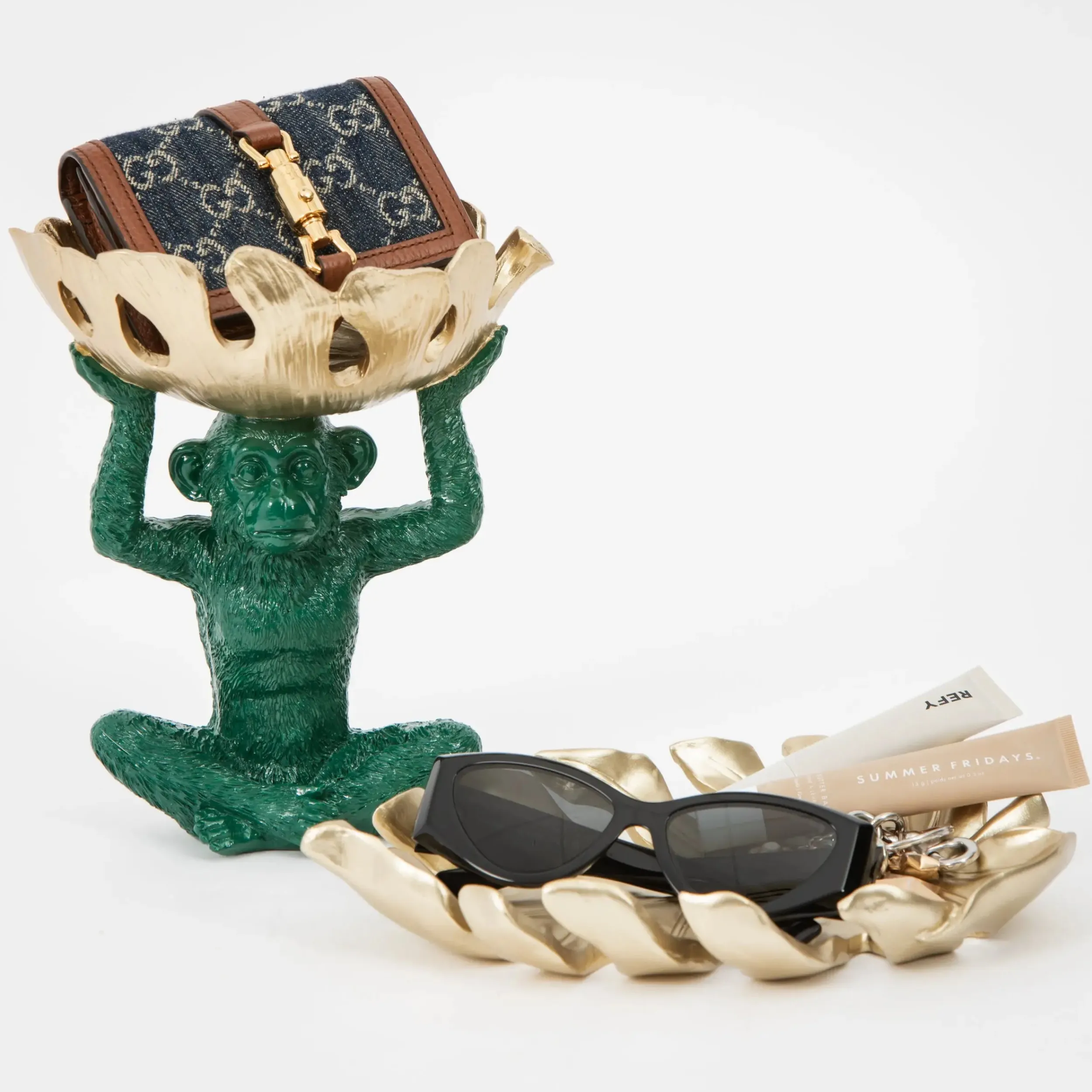 Playful Palm Monkey Resin Sculpture | GigiandTom Outlet