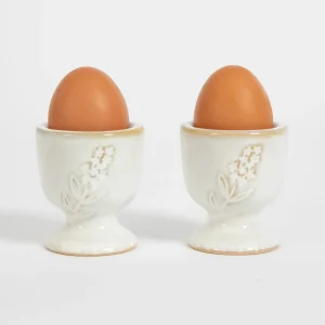 Rustic Charm Ceramic Egg Cup Set of 2 | GigiandTom Outlet