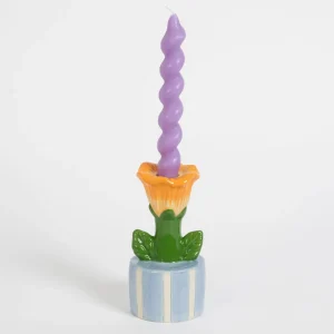 Sunny Flower Ceramic Taper Candle Holder | GigiandTom Outlet