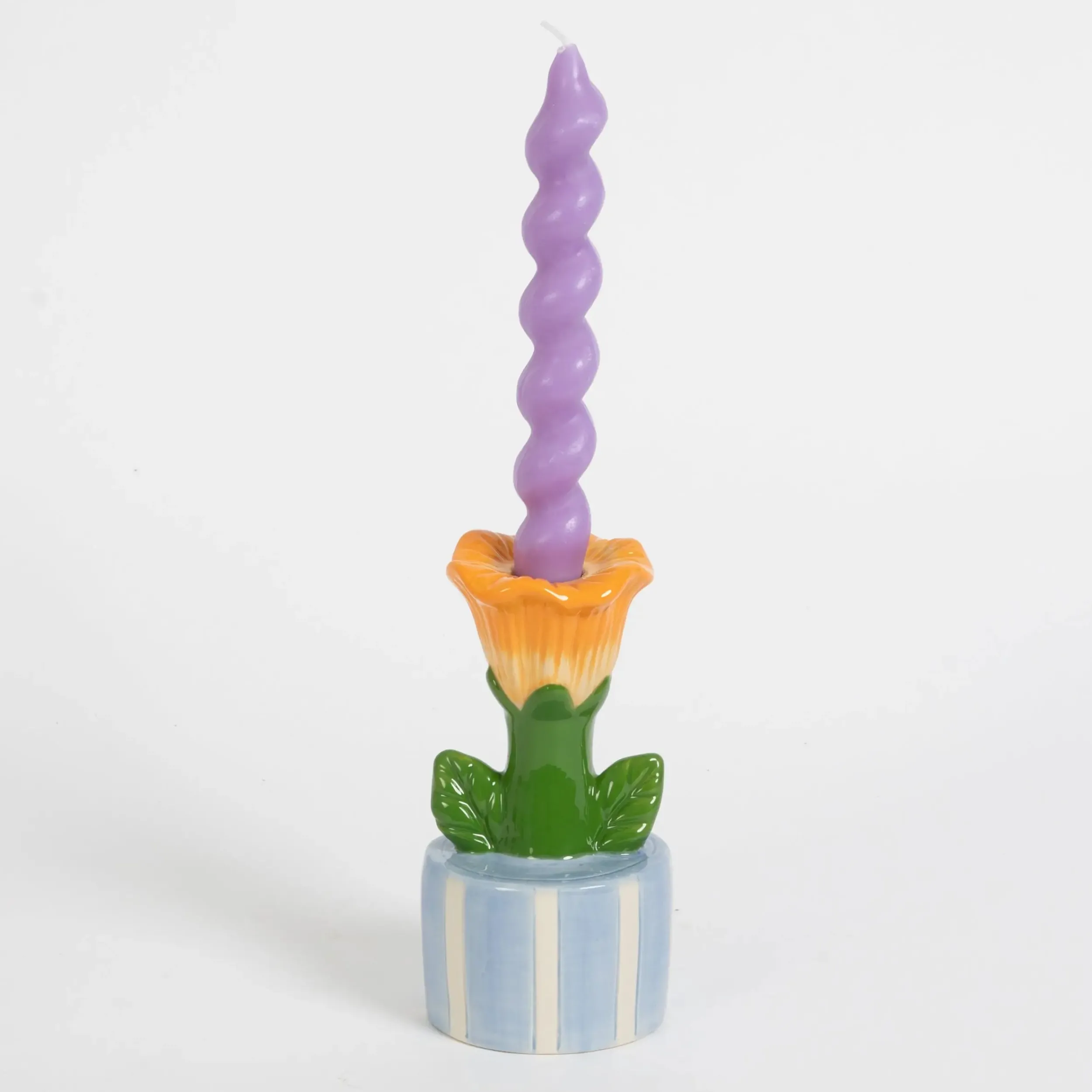 Sunny Flower Ceramic Taper Candle Holder | GigiandTom Outlet