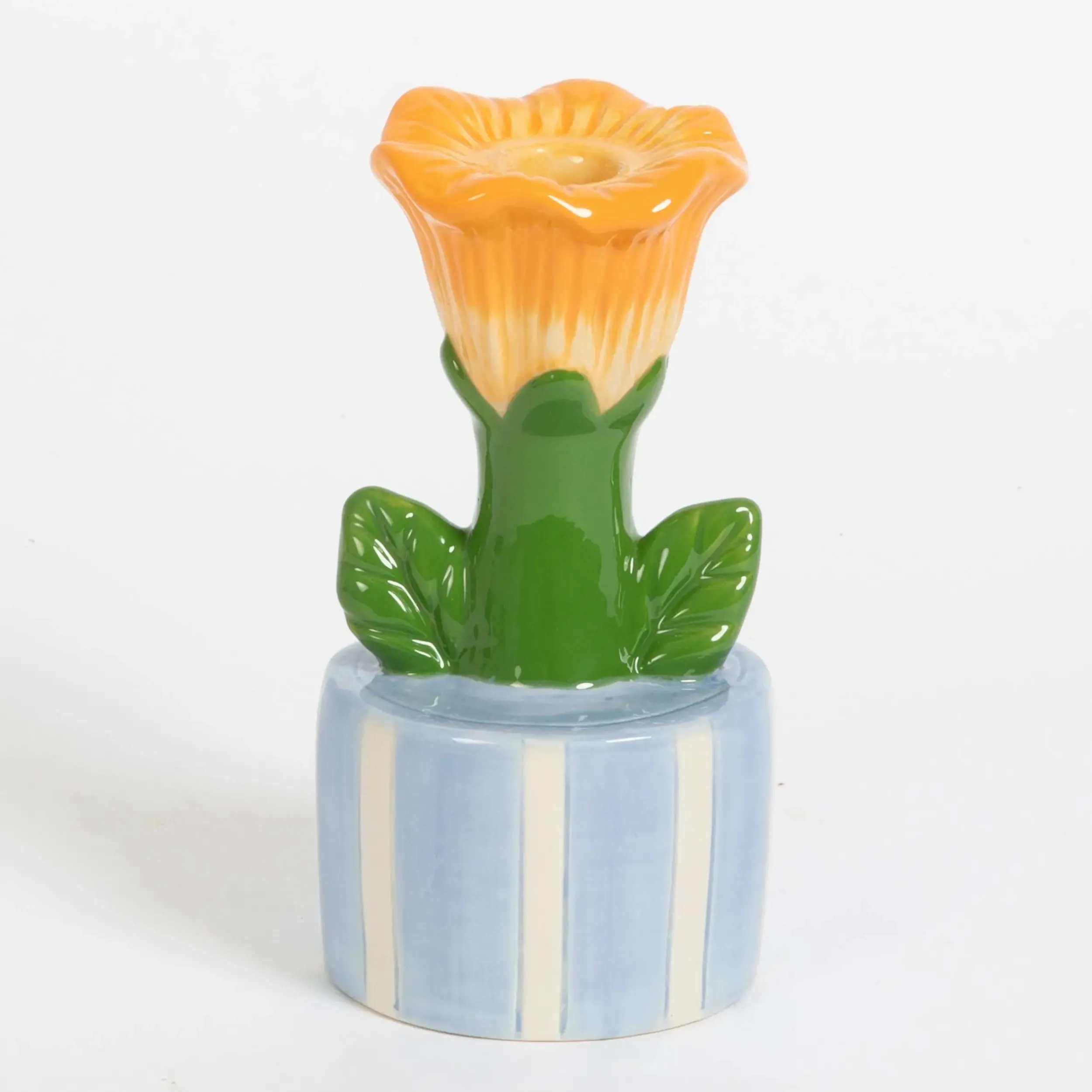 Sunny Flower Ceramic Taper Candle Holder | GigiandTom Outlet
