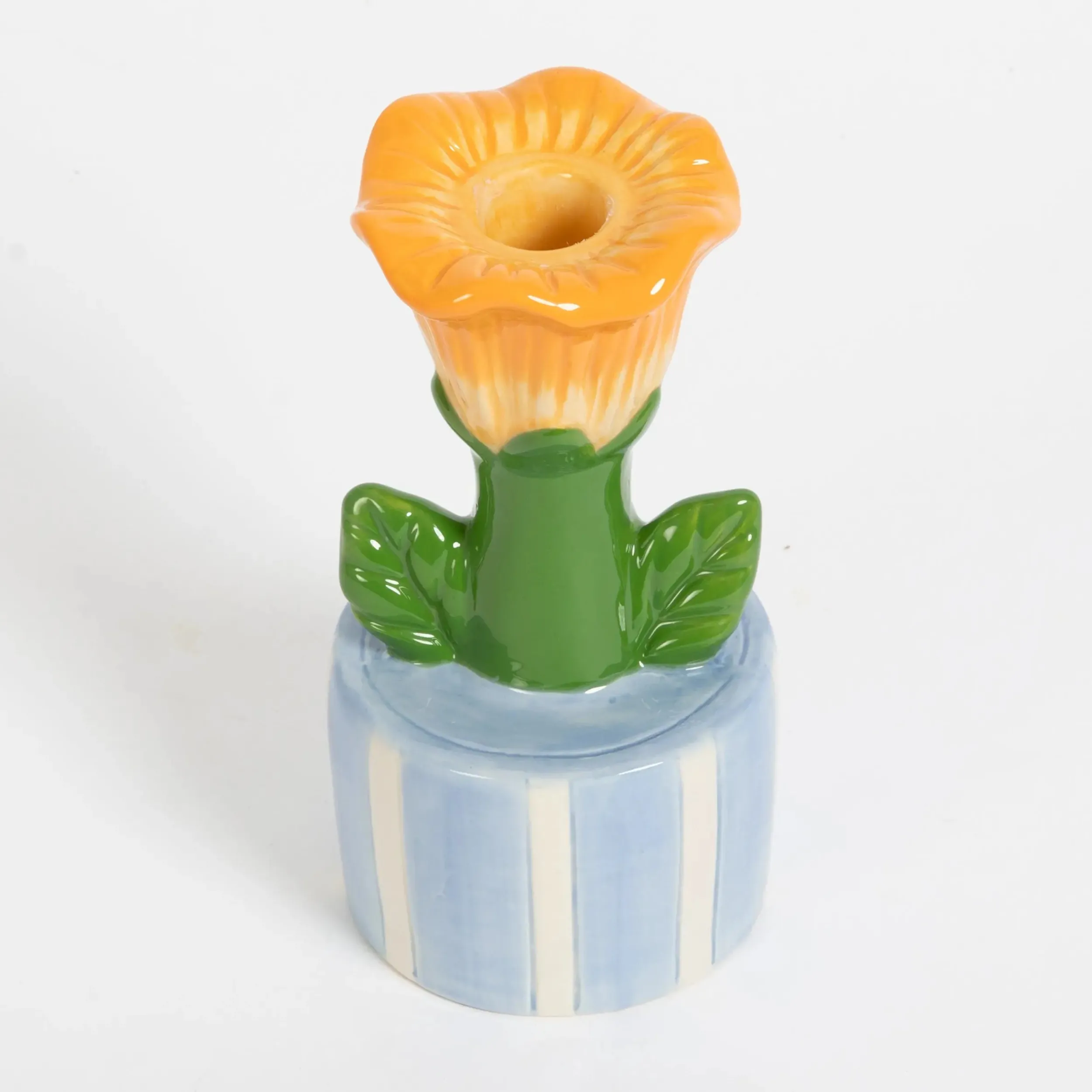 Sunny Flower Ceramic Taper Candle Holder | GigiandTom Outlet