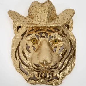 Texan Tiger Gold Resin Wall Hanging | GigiandTom Flash Sale
