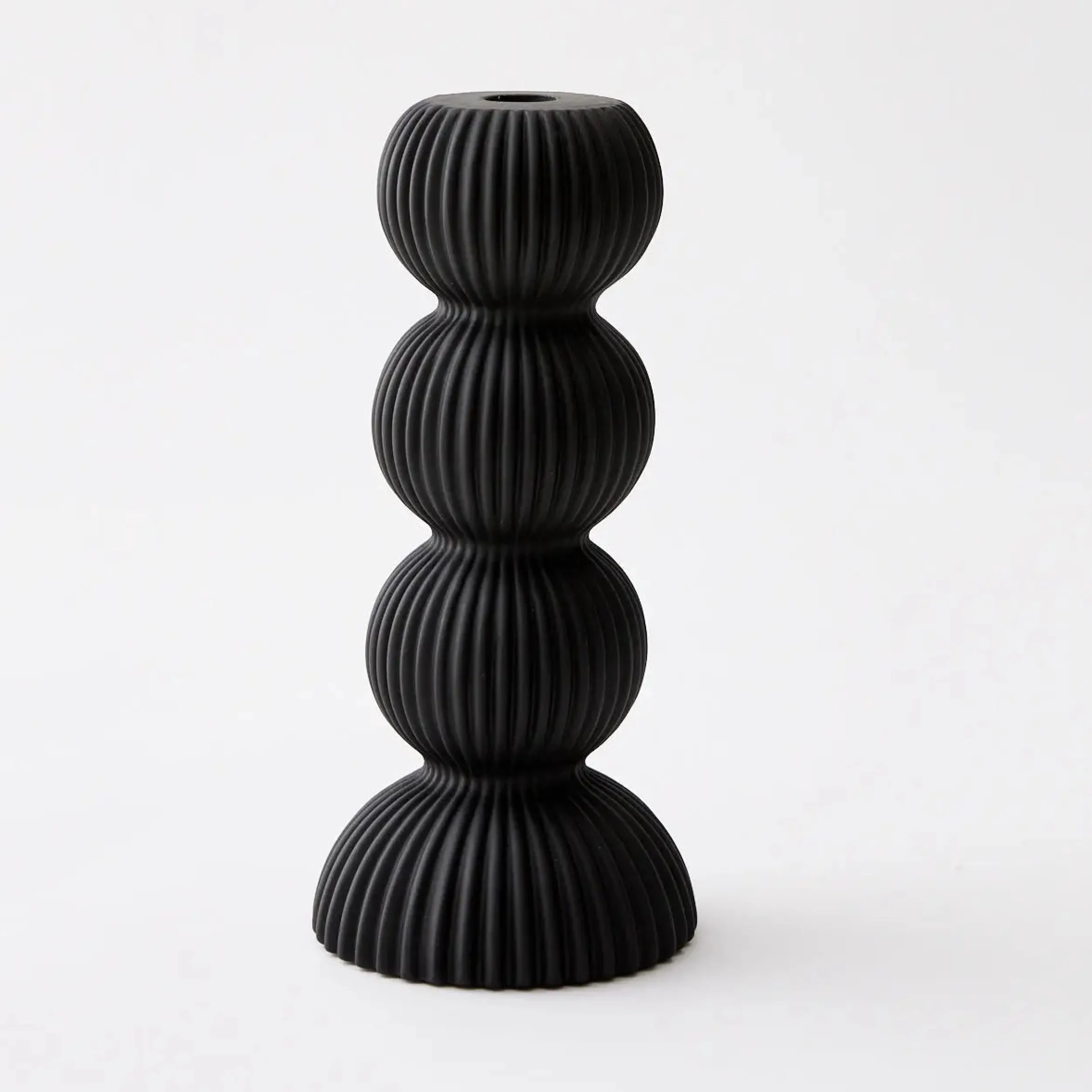Tower Ceramic Taper Candle Holder Black | GigiandTom Cheap