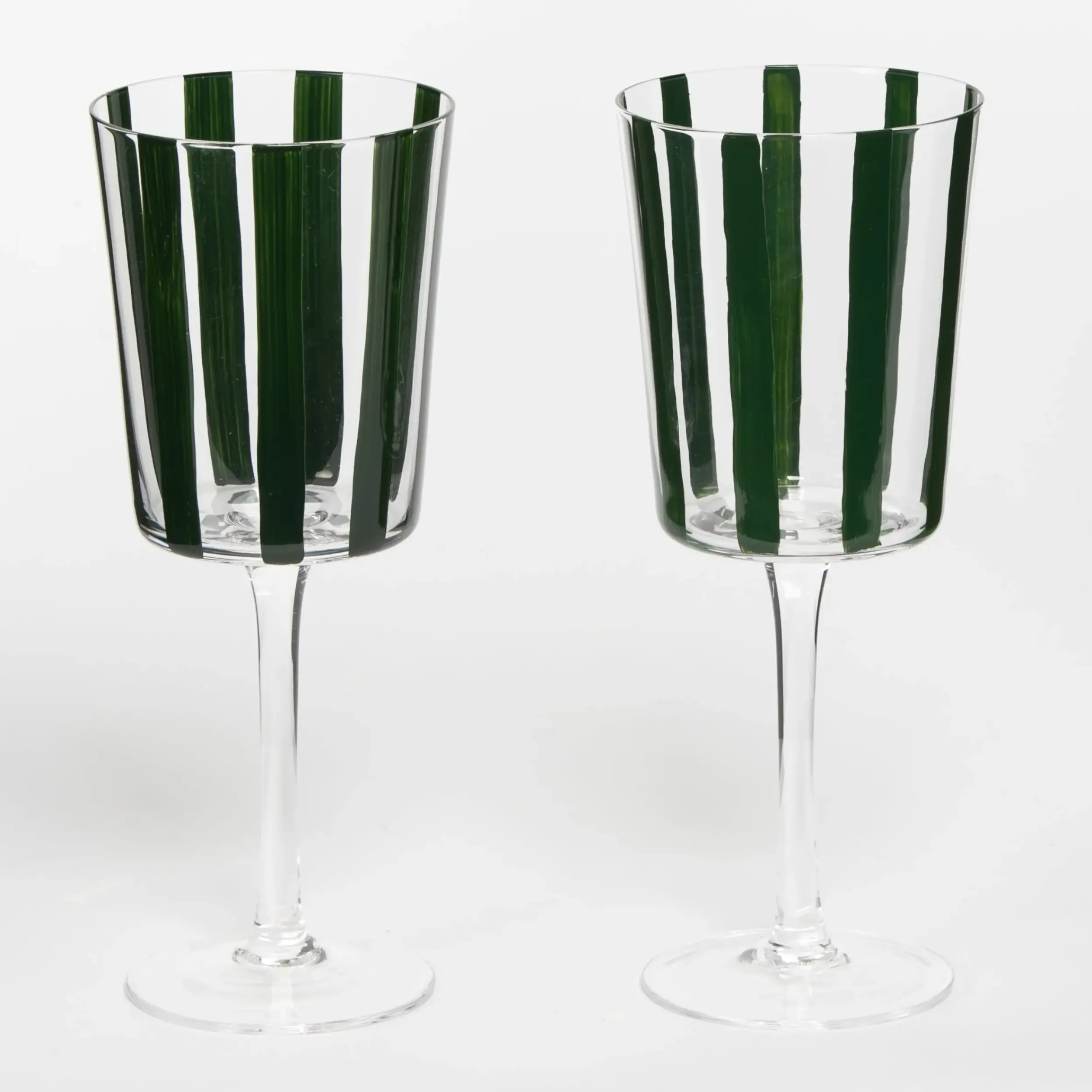 Vertigo Wine Glass Set of 2 Green | GigiandTom Best Sale